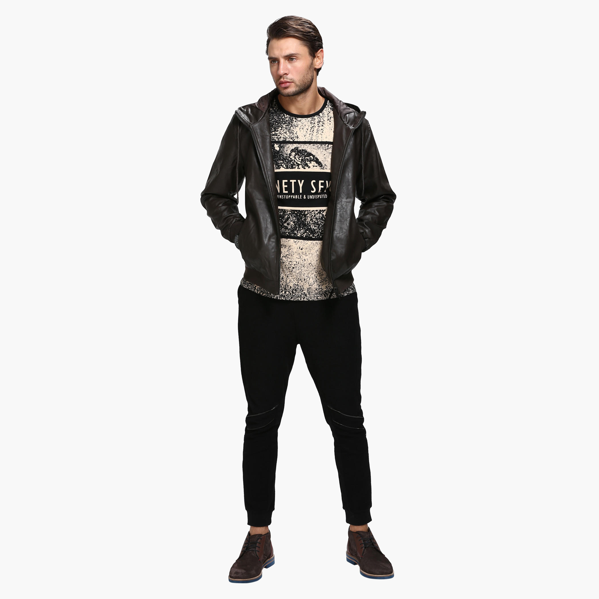 Printed Crew Neck T-Shirt with Short Sleeves in Slim Fit-men-clothing-tshirtsandpolos-tshirts-image-5