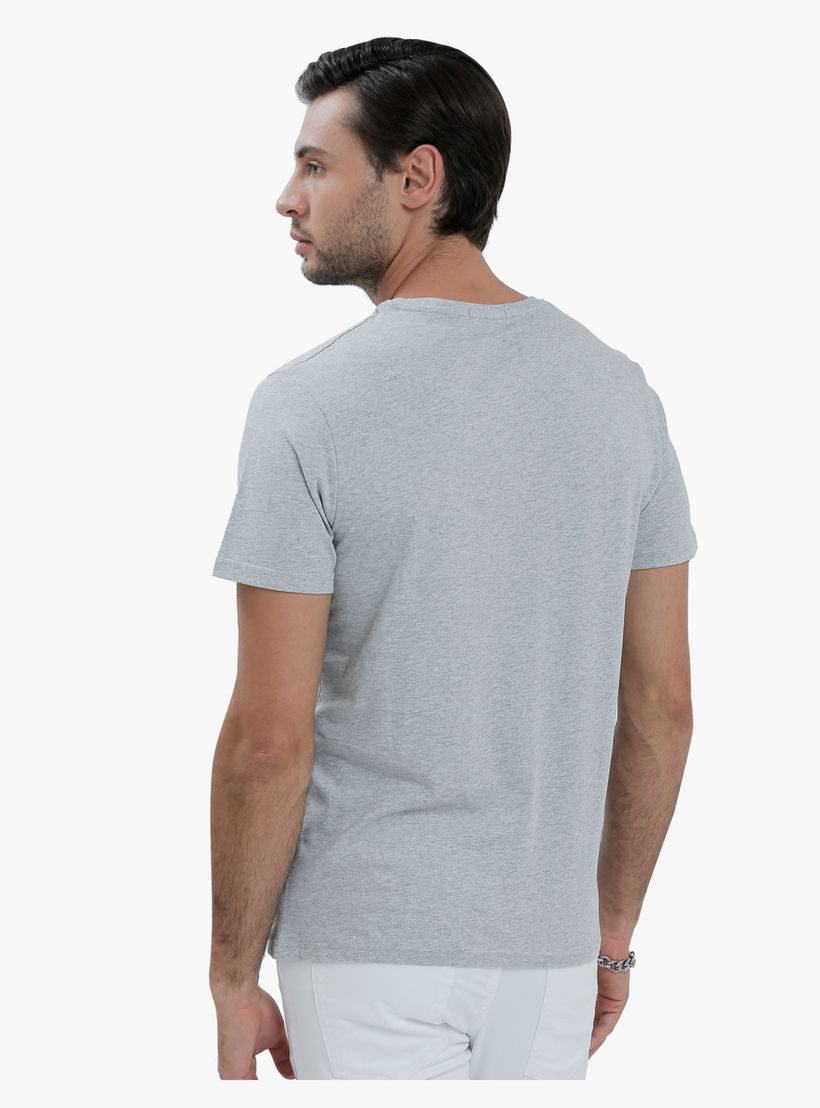 Graphic Print T-Shirt with Round Neck and Short Sleeves in Slim Fit-men-clothing-tshirtsandpolos-tshirts-image-2
