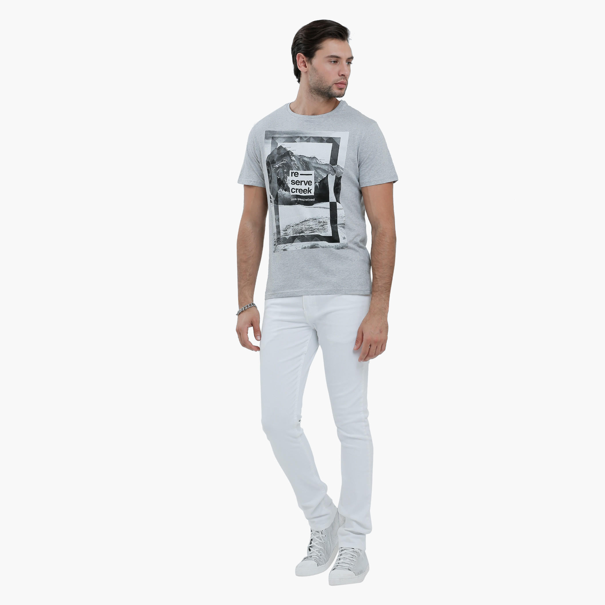 Graphic Print T-Shirt with Round Neck and Short Sleeves in Slim Fit-men-clothing-tshirtsandpolos-tshirts-image-5