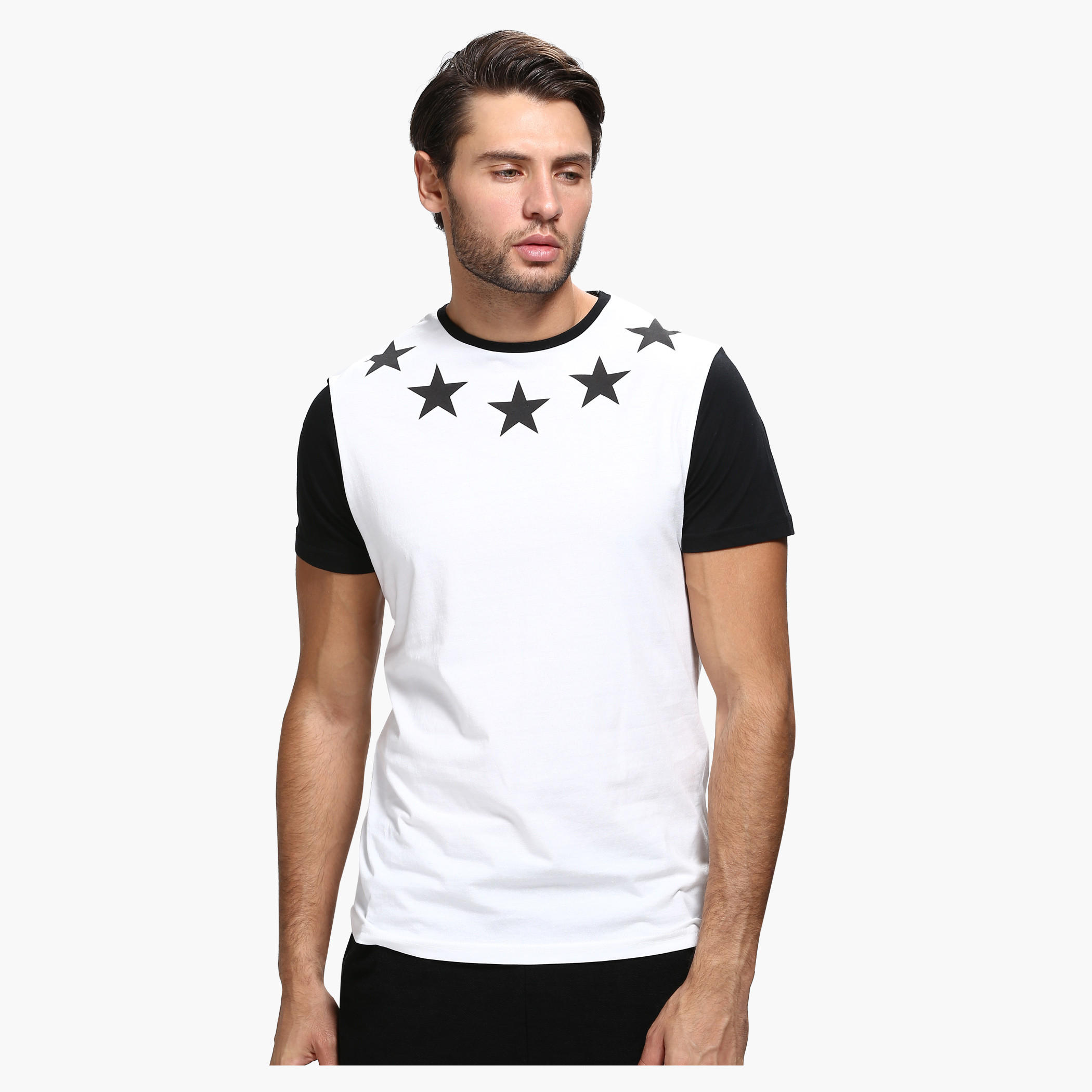 Casual Crew Neck T-Shirt with Short Sleeves in Slim Fit-men-clothing-tshirtsandpolos-tshirts-image-1
