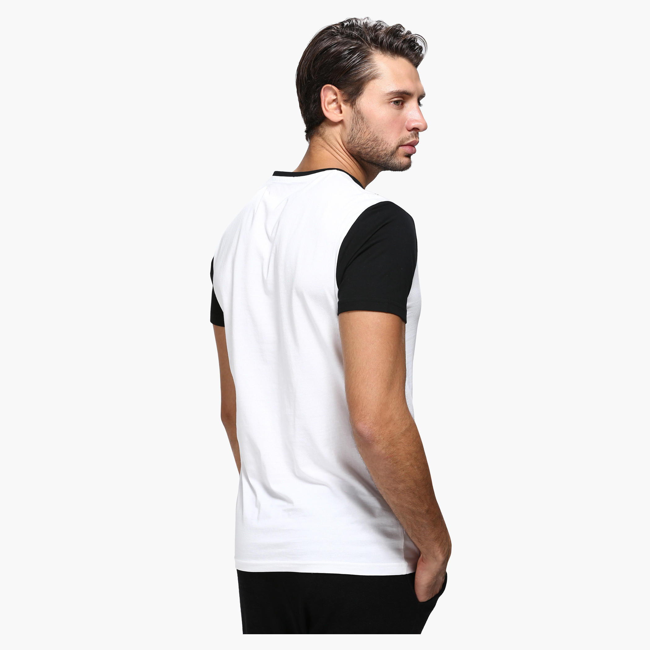 Casual Crew Neck T-Shirt with Short Sleeves in Slim Fit-men-clothing-tshirtsandpolos-tshirts-image-2