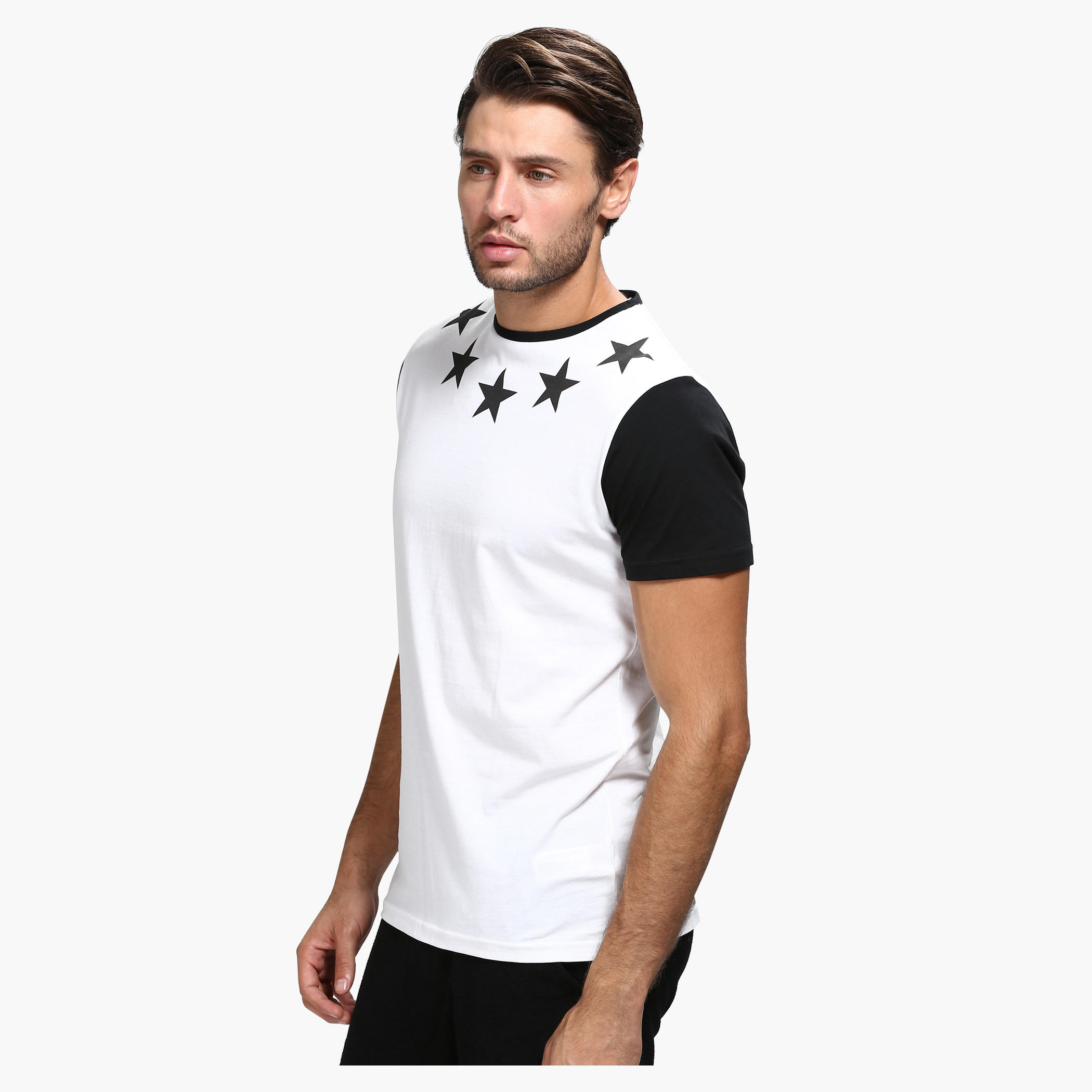 Casual Crew Neck T-Shirt with Short Sleeves in Slim Fit-men-clothing-tshirtsandpolos-tshirts-image-3