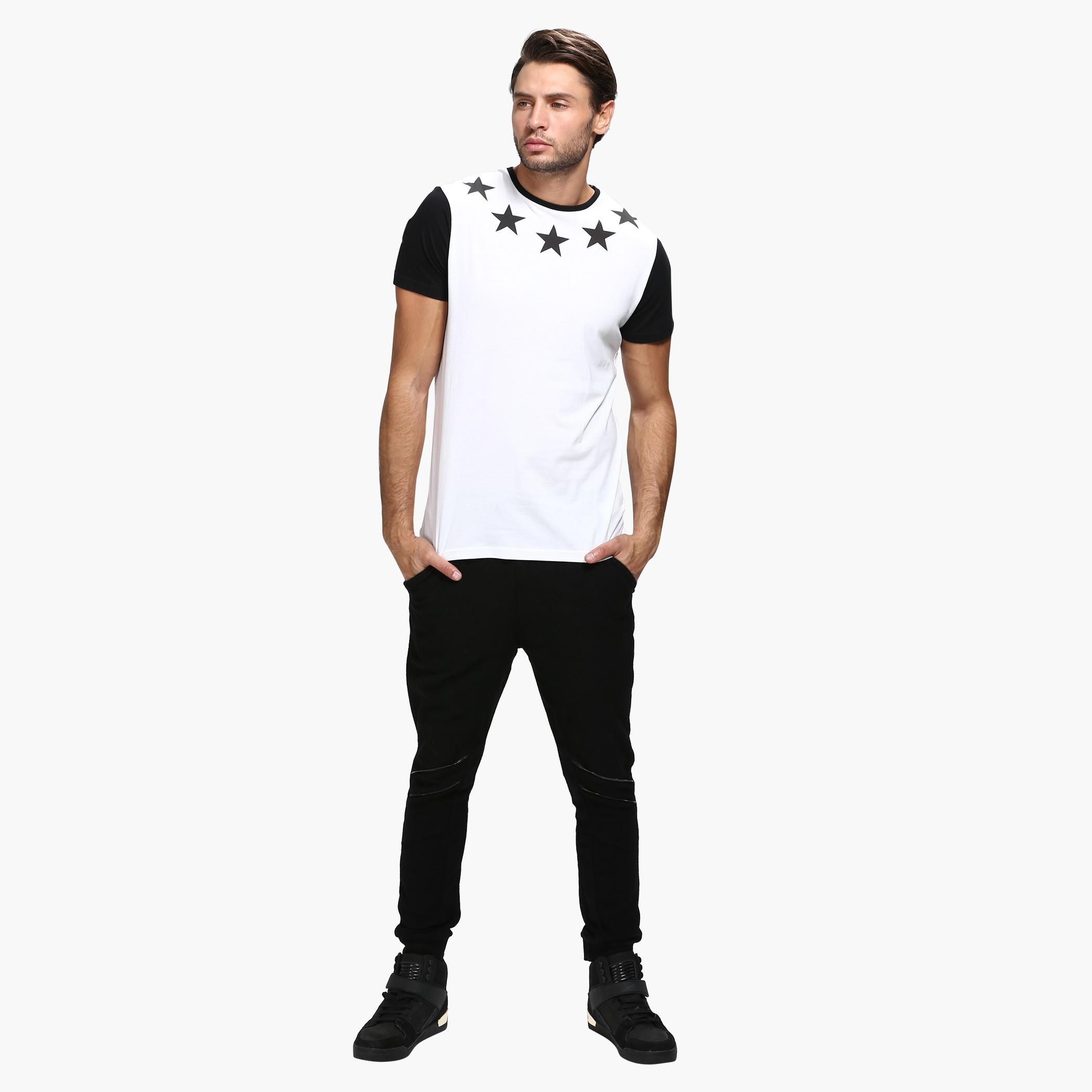 Casual Crew Neck T-Shirt with Short Sleeves in Slim Fit-men-clothing-tshirtsandpolos-tshirts-image-5