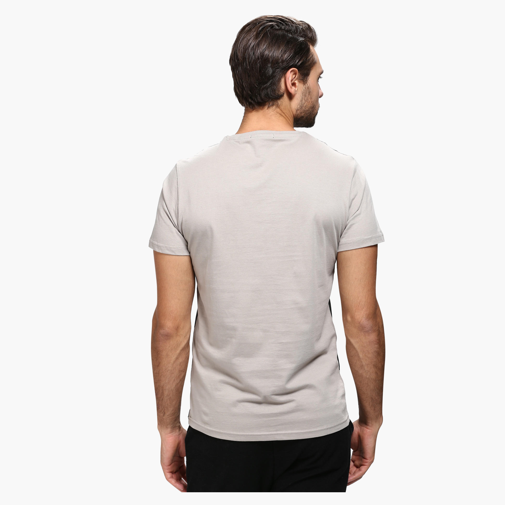 Printed Crew Neck T-Shirt with Short Sleeves in Slim Fit-men-clothing-tshirtsandpolos-tshirts-image-2