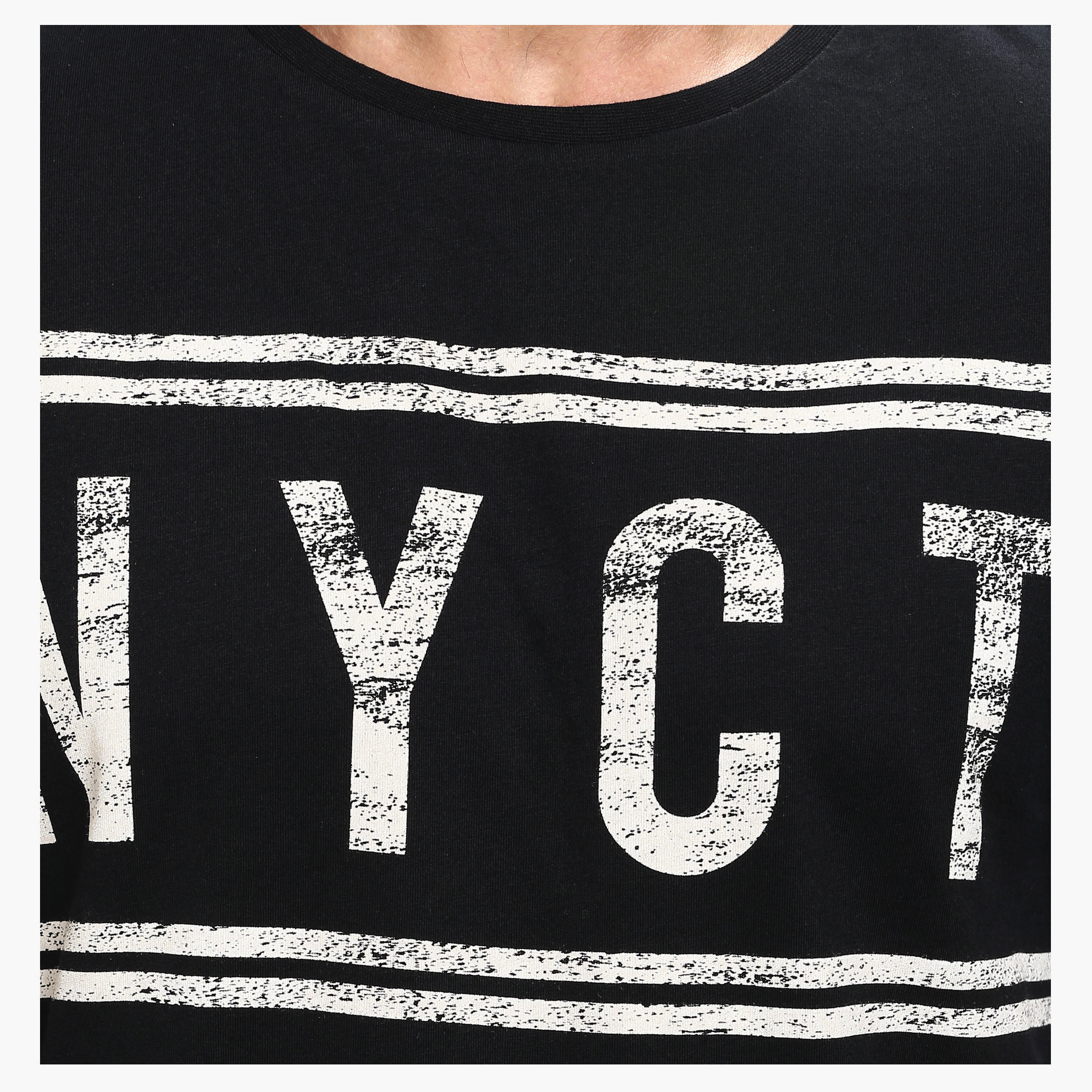 Printed Crew Neck T-Shirt with Short Sleeves in Slim Fit-men-clothing-tshirtsandpolos-tshirts-image-4