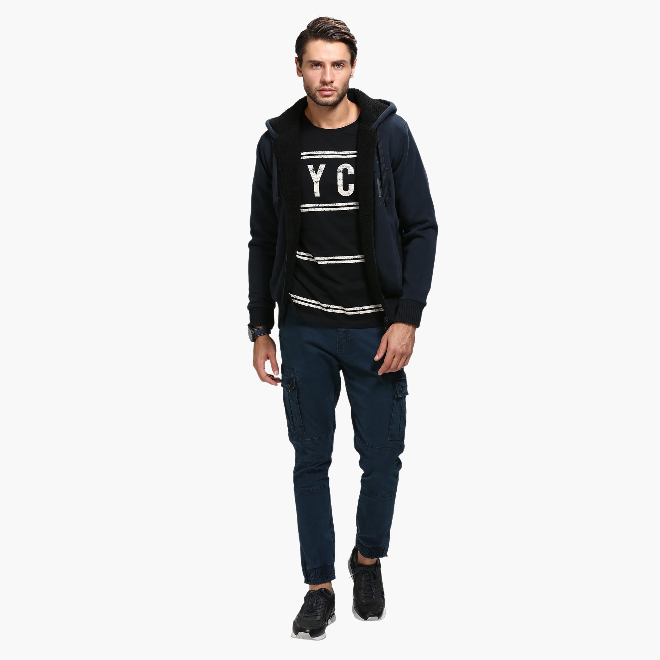 Printed Crew Neck T-Shirt with Short Sleeves in Slim Fit-men-clothing-tshirtsandpolos-tshirts-image-5