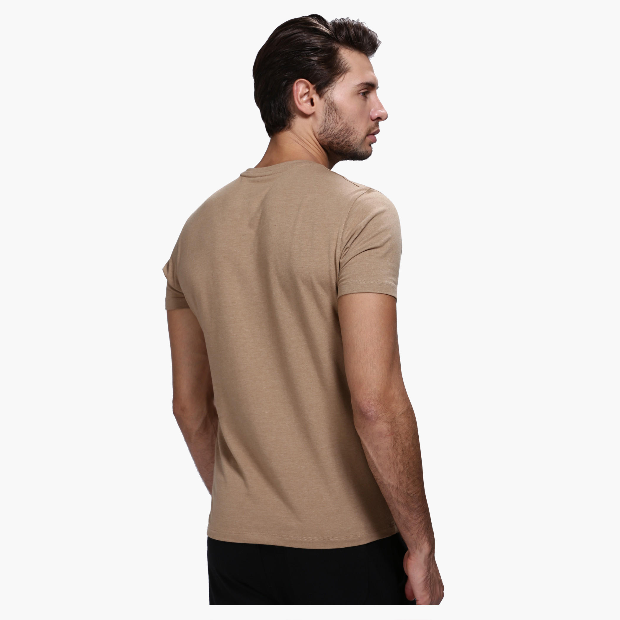 V-Neck T-Shirt with Short Sleeves in Slim Fit-men-clothing-tshirtsandpolos-tshirts-image-2