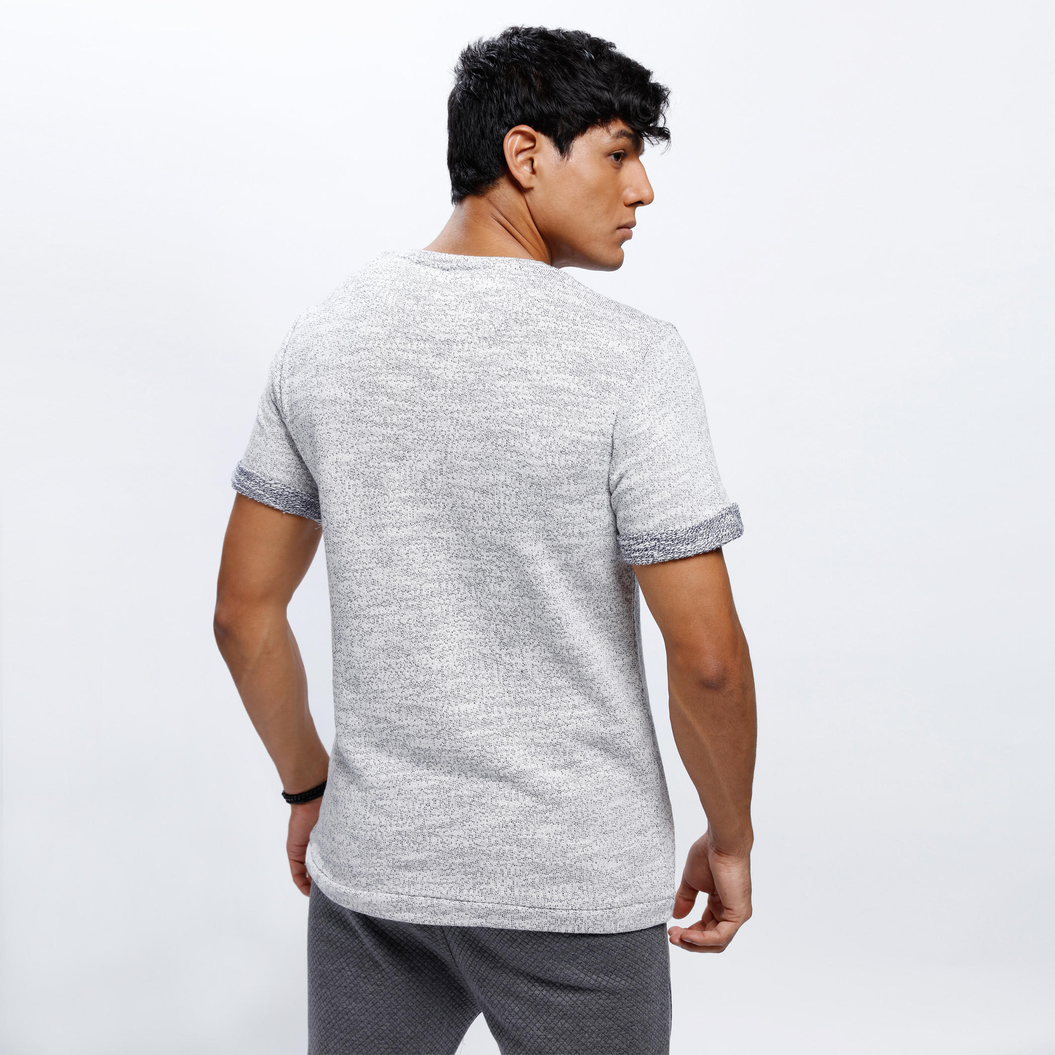Textured Crew Neck T-Shirt with Short Sleeves-men-clothing-tshirtsandpolos-tshirts-image-4