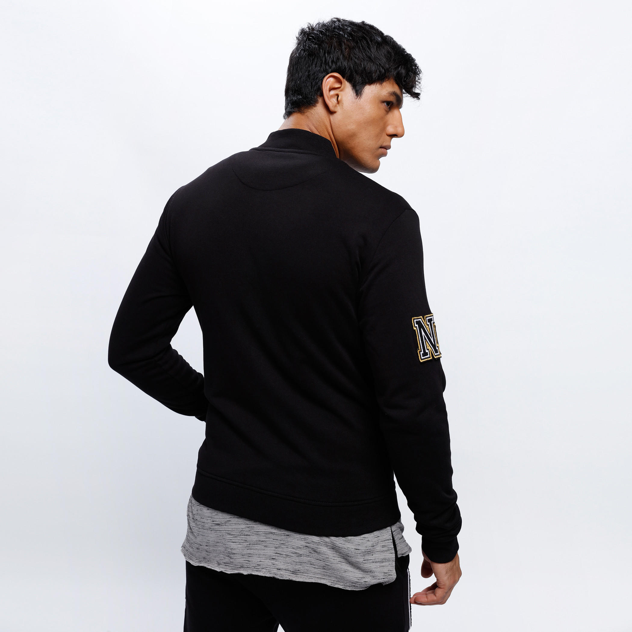 Biker Jacket with Long Sleeves and Zip Closure-men-clothing-jacketsandblazers-jackets-image-2
