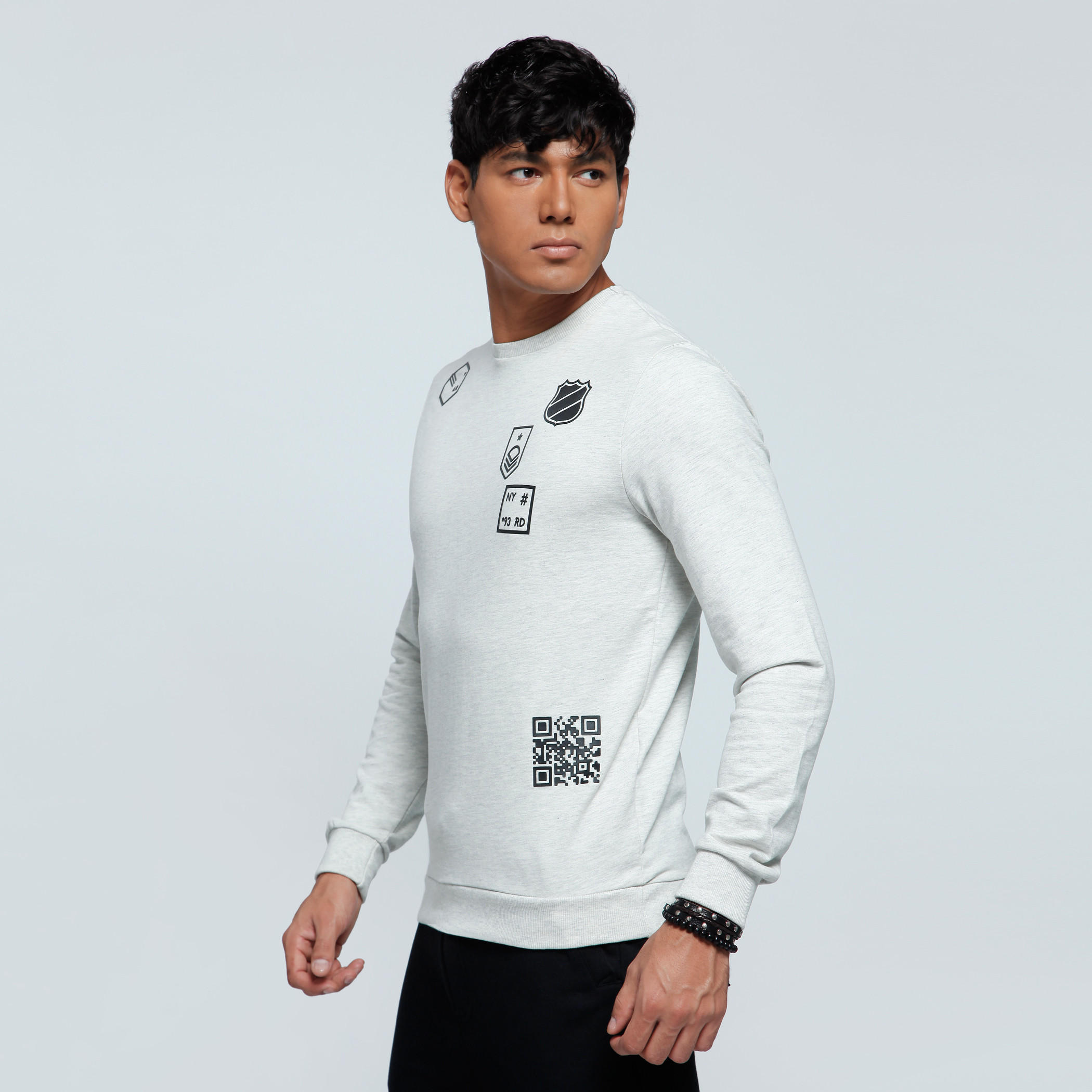 Printed Sweatshirt with Crew Neck and Long Sleeves-men-winterwear-hoodiesandsweatshirts-image-3