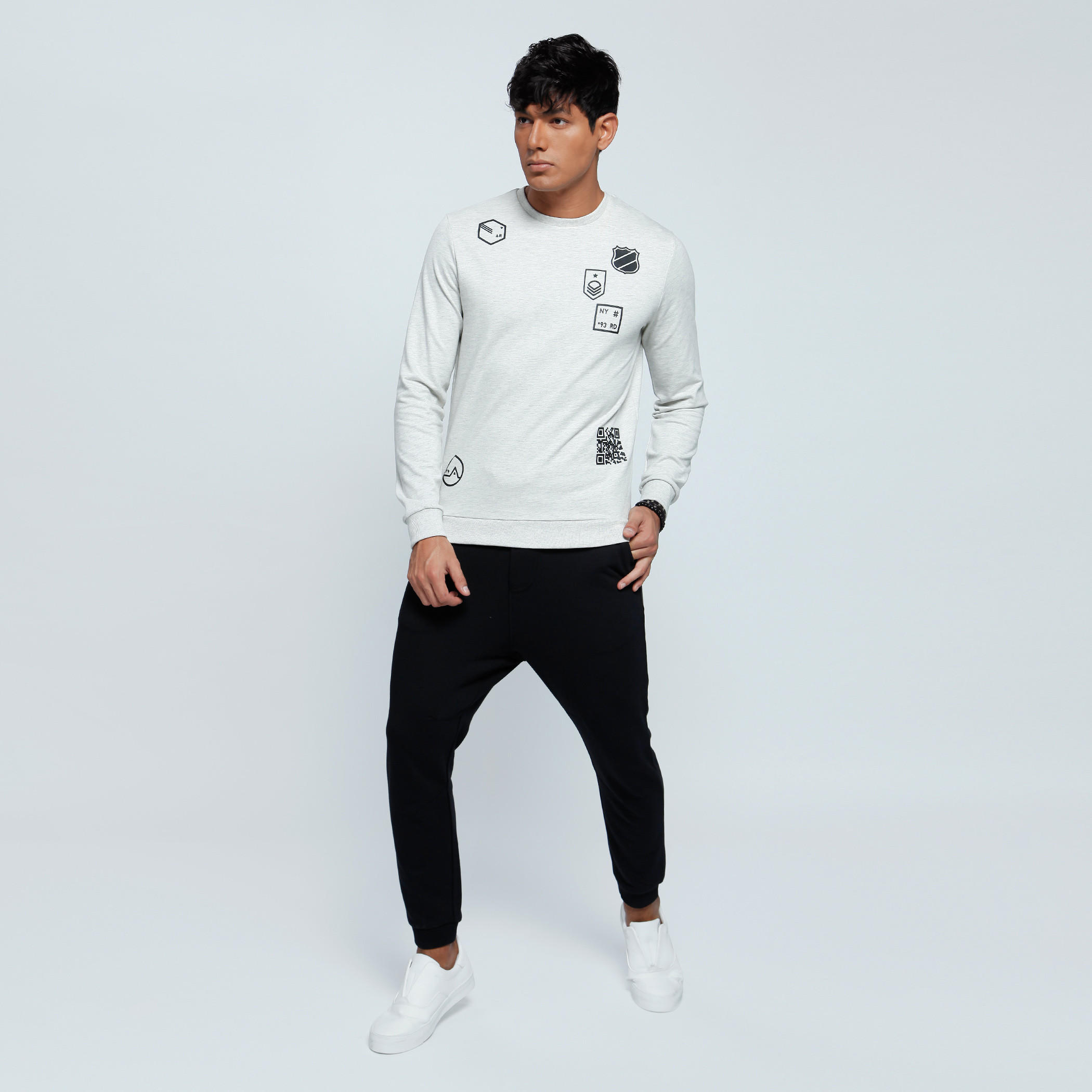 Printed Sweatshirt with Crew Neck and Long Sleeves-men-winterwear-hoodiesandsweatshirts-image-5