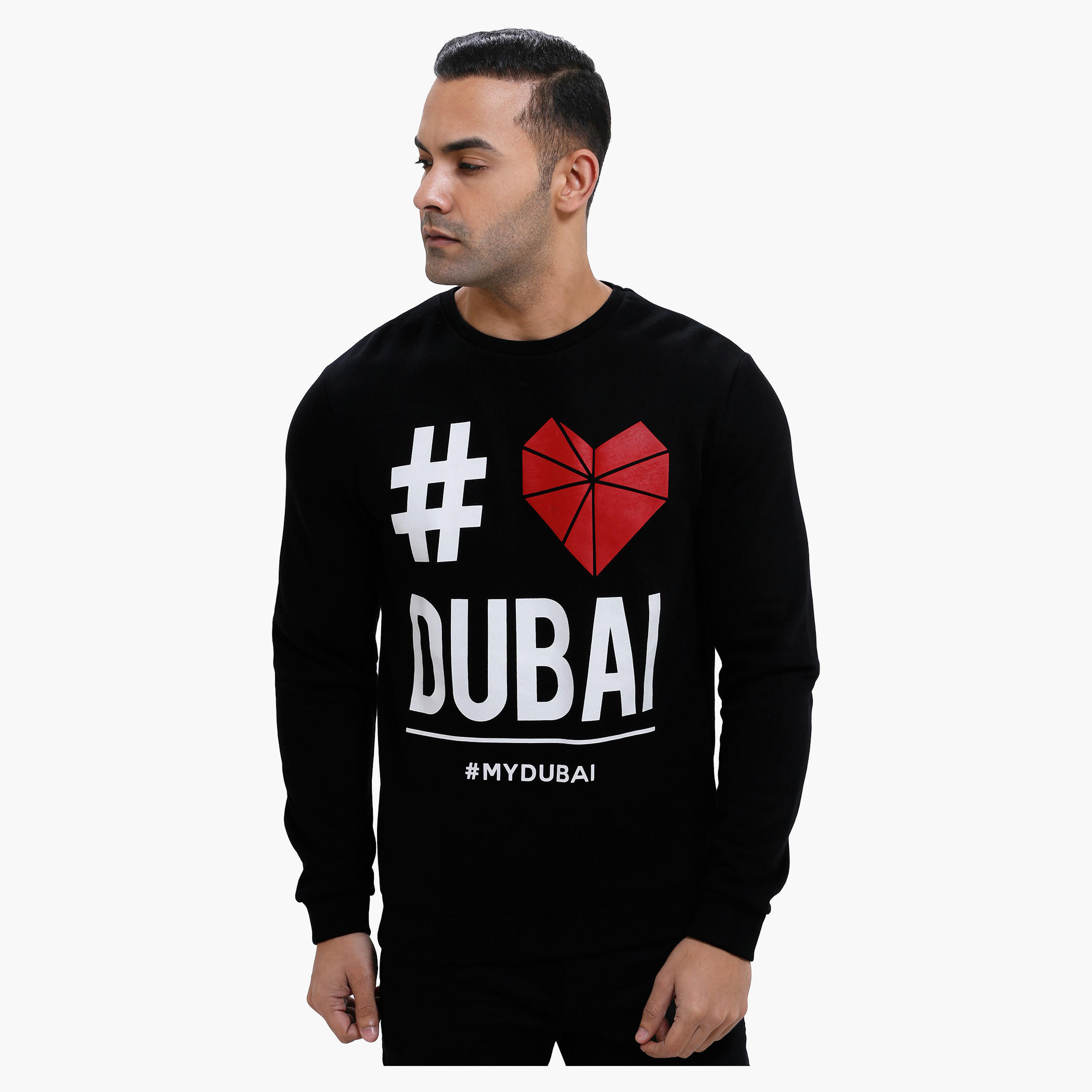 Printed Crew Neck Sweatshirt with Long Sleeves-men-winterwear-hoodiesandsweatshirts-image-1