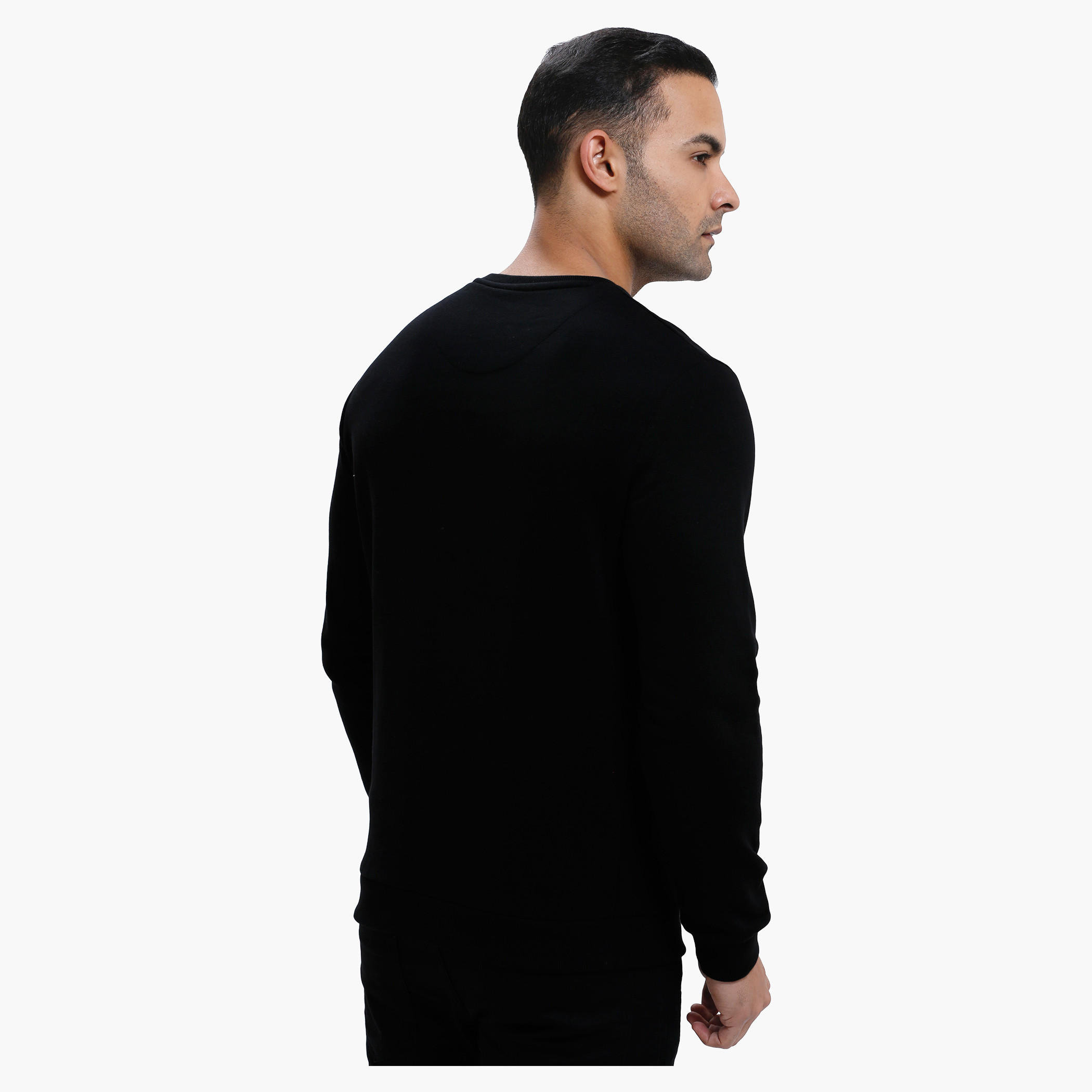 Printed Crew Neck Sweatshirt with Long Sleeves-men-winterwear-hoodiesandsweatshirts-image-4