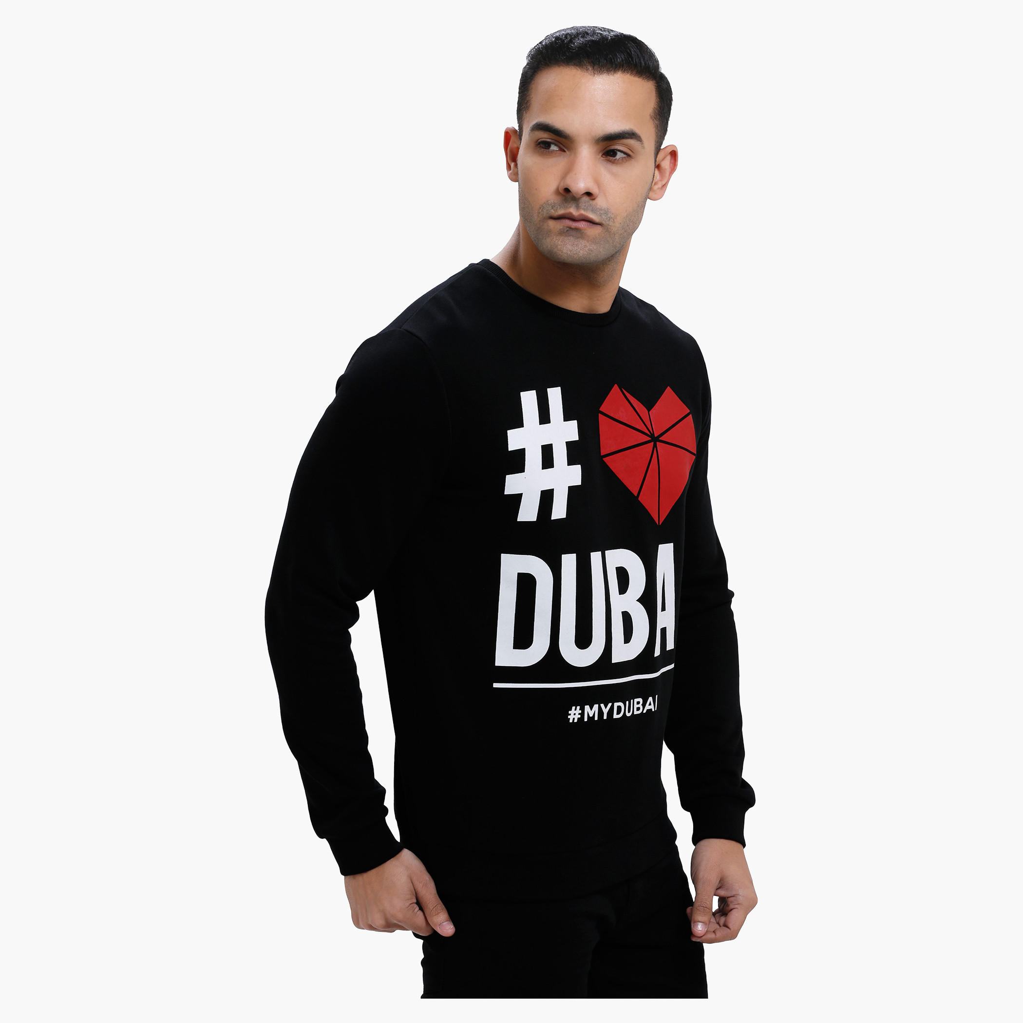 Printed Crew Neck Sweatshirt with Long Sleeves-men-winterwear-hoodiesandsweatshirts-image-3