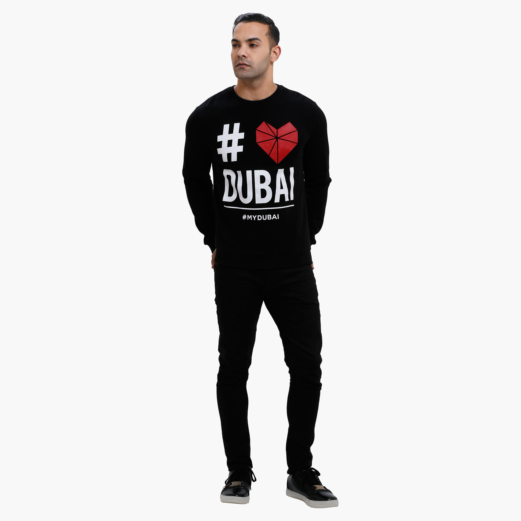 Printed Crew Neck Sweatshirt with Long Sleeves-men-winterwear-hoodiesandsweatshirts-image-5