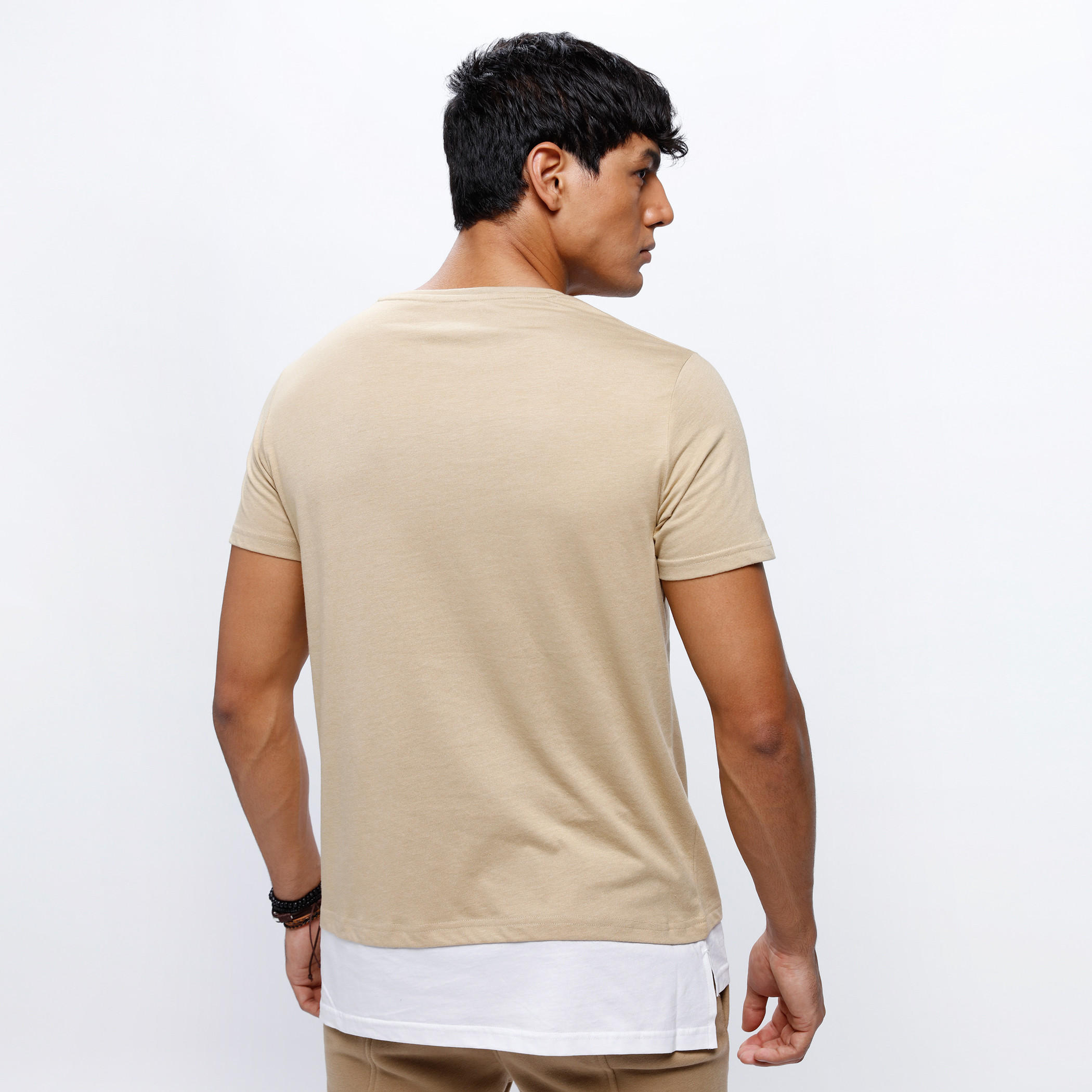 Crew Neck T-Shirt with Short Sleeves and Panel Contrast on Hem-men-clothing-tshirtsandpolos-tshirts-image-2