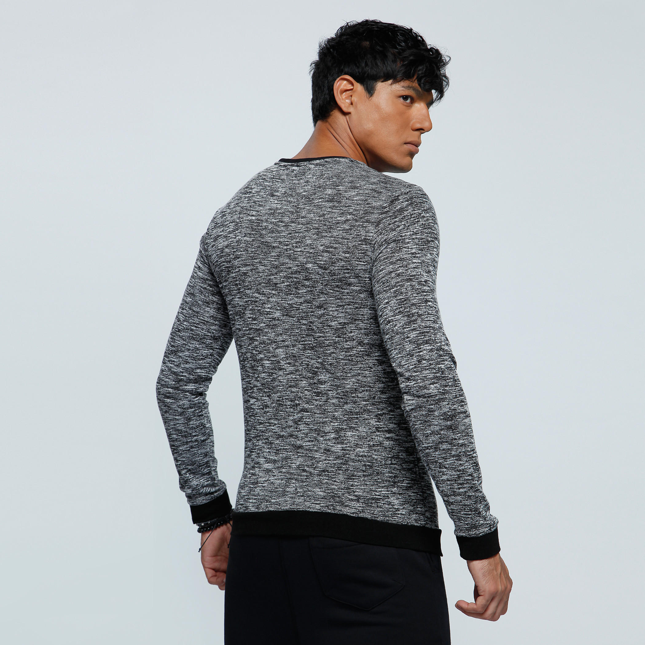 Printed Sweatshirt with Crew Neck and Long Sleeves-men-winterwear-hoodiesandsweatshirts-image-2