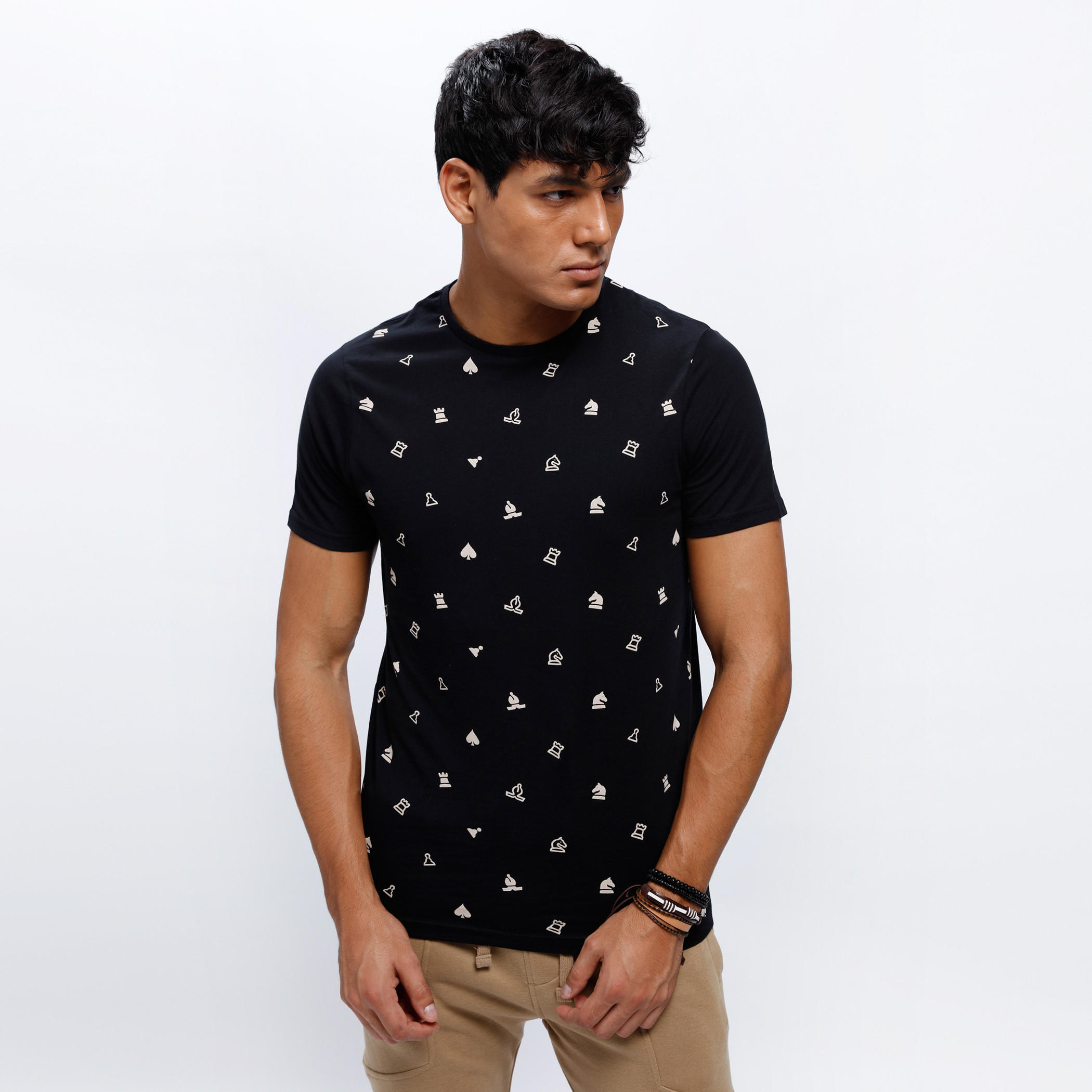 Printed T-Shirt with Crew Neck and Short Sleeves-men-clothing-tshirtsandpolos-tshirts-image-1