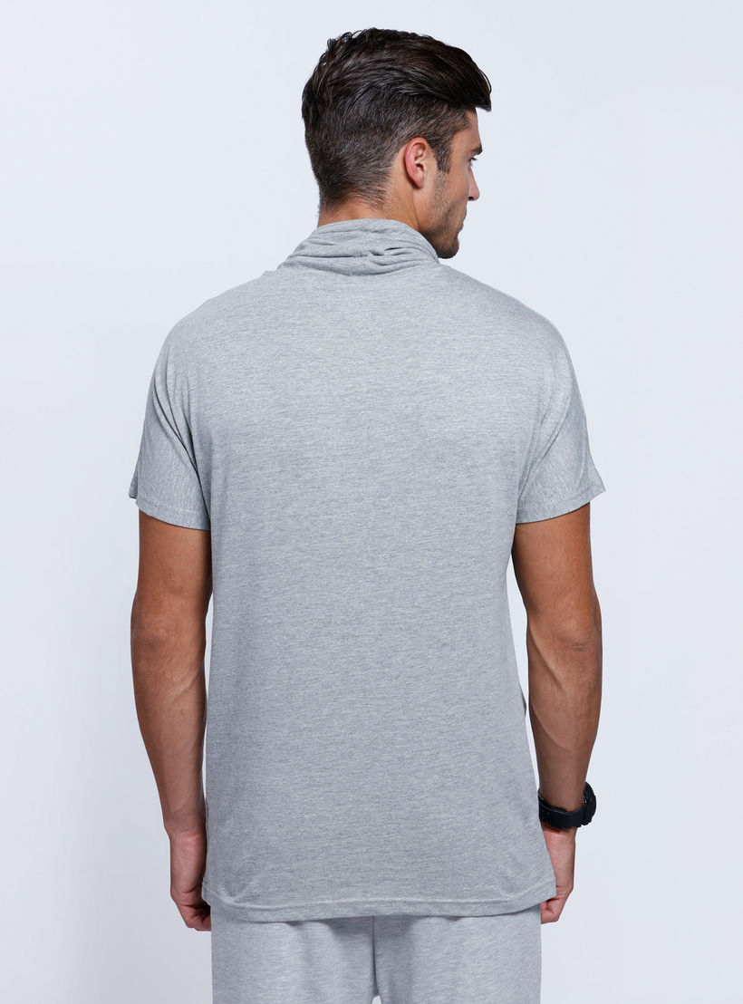 Printed Short Sleeves T-Shirt with Cowl Neck-men-clothing-tshirtsandpolos-tshirts-image-2