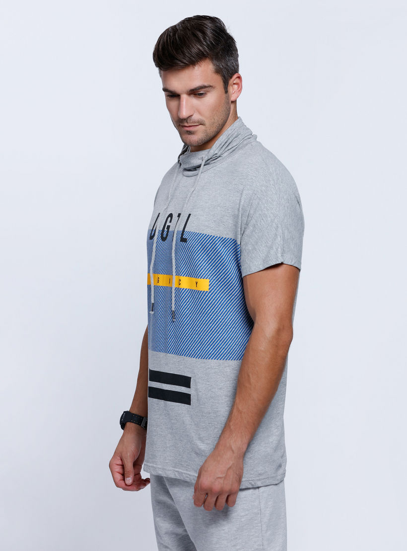 Printed Short Sleeves T-Shirt with Cowl Neck-men-clothing-tshirtsandpolos-tshirts-image-3