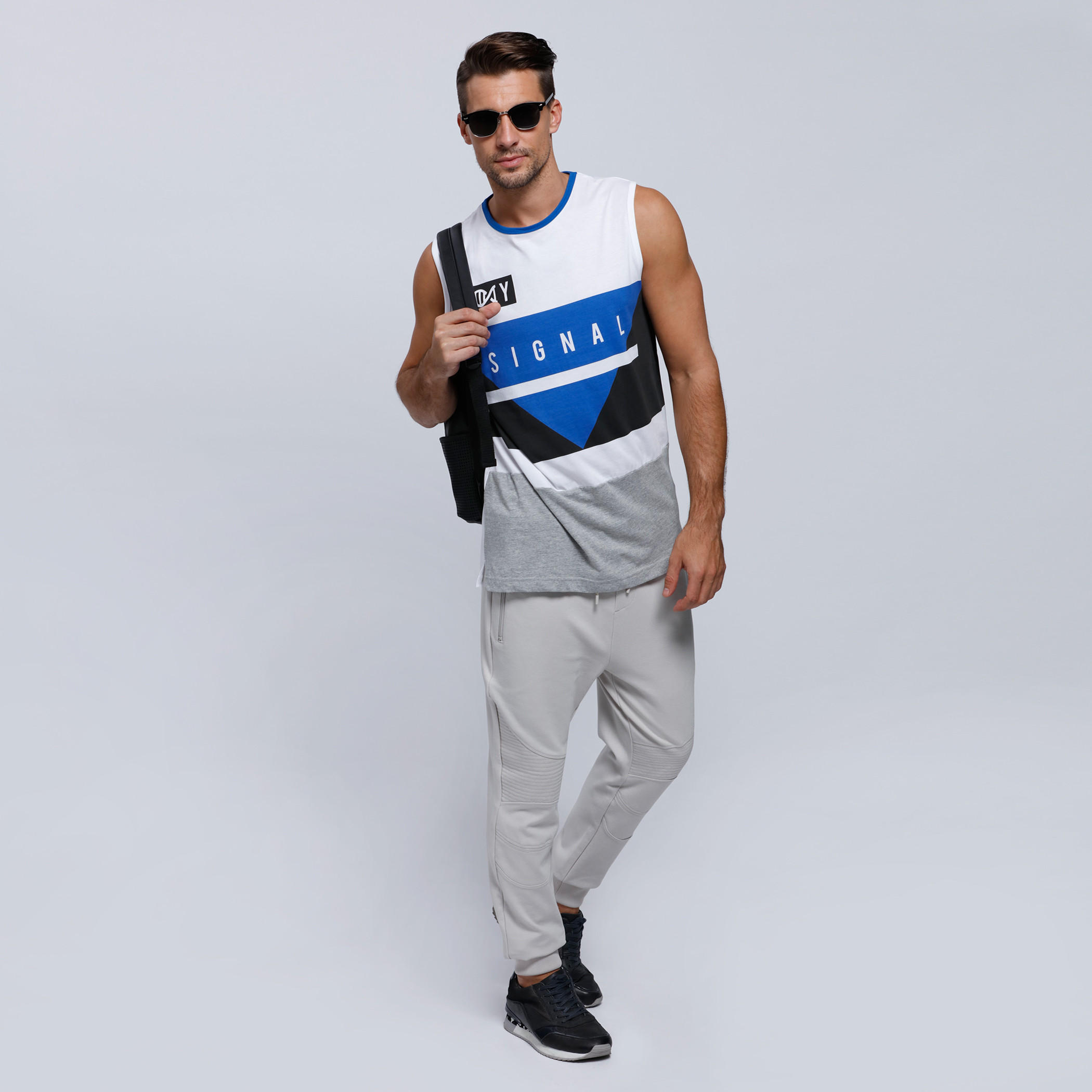 Printed Sleeveless T-Shirt with Round Neckline-men-clothing-tshirtsandpolos-tshirts-image-1