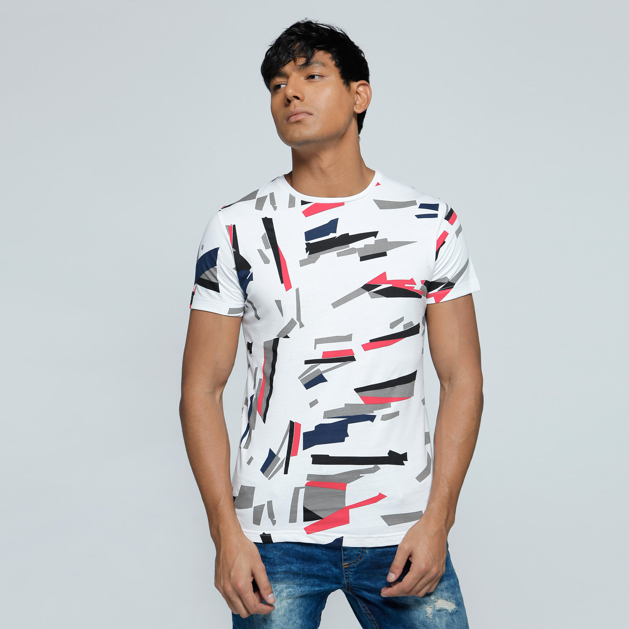 Printed T-Shirt with Crew Neck and Short Sleeves-men-clothing-tshirtsandpolos-tshirts-image-5