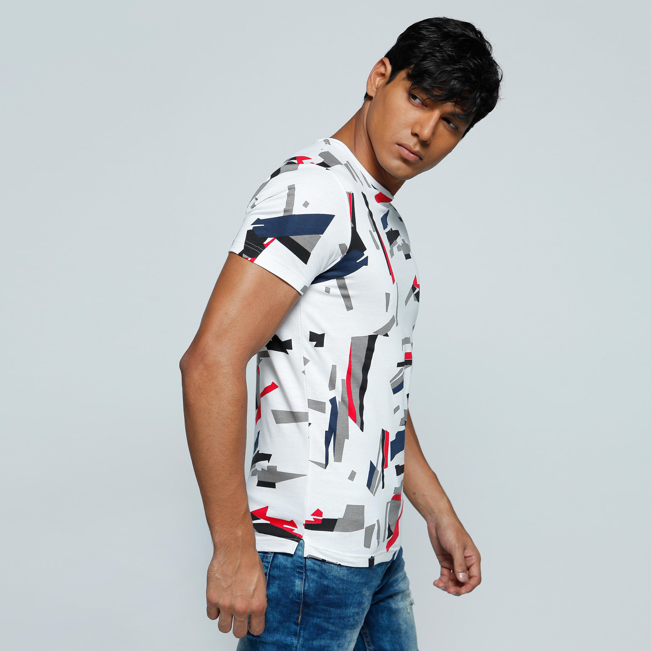 Printed T-Shirt with Crew Neck and Short Sleeves-men-clothing-tshirtsandpolos-tshirts-image-3