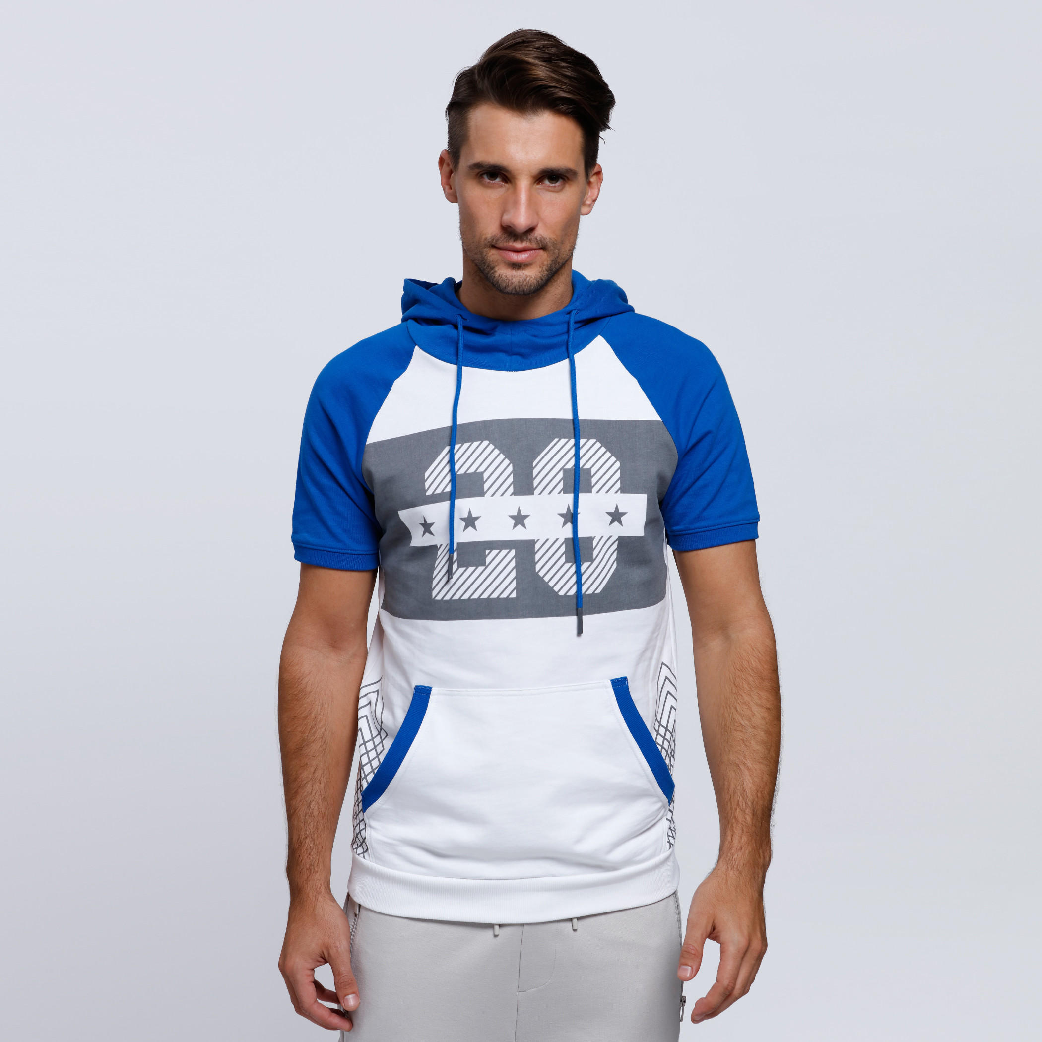 Printed Short Sleeves T-Shirt with Hood-men-clothing-tshirtsandpolos-tshirts-image-1