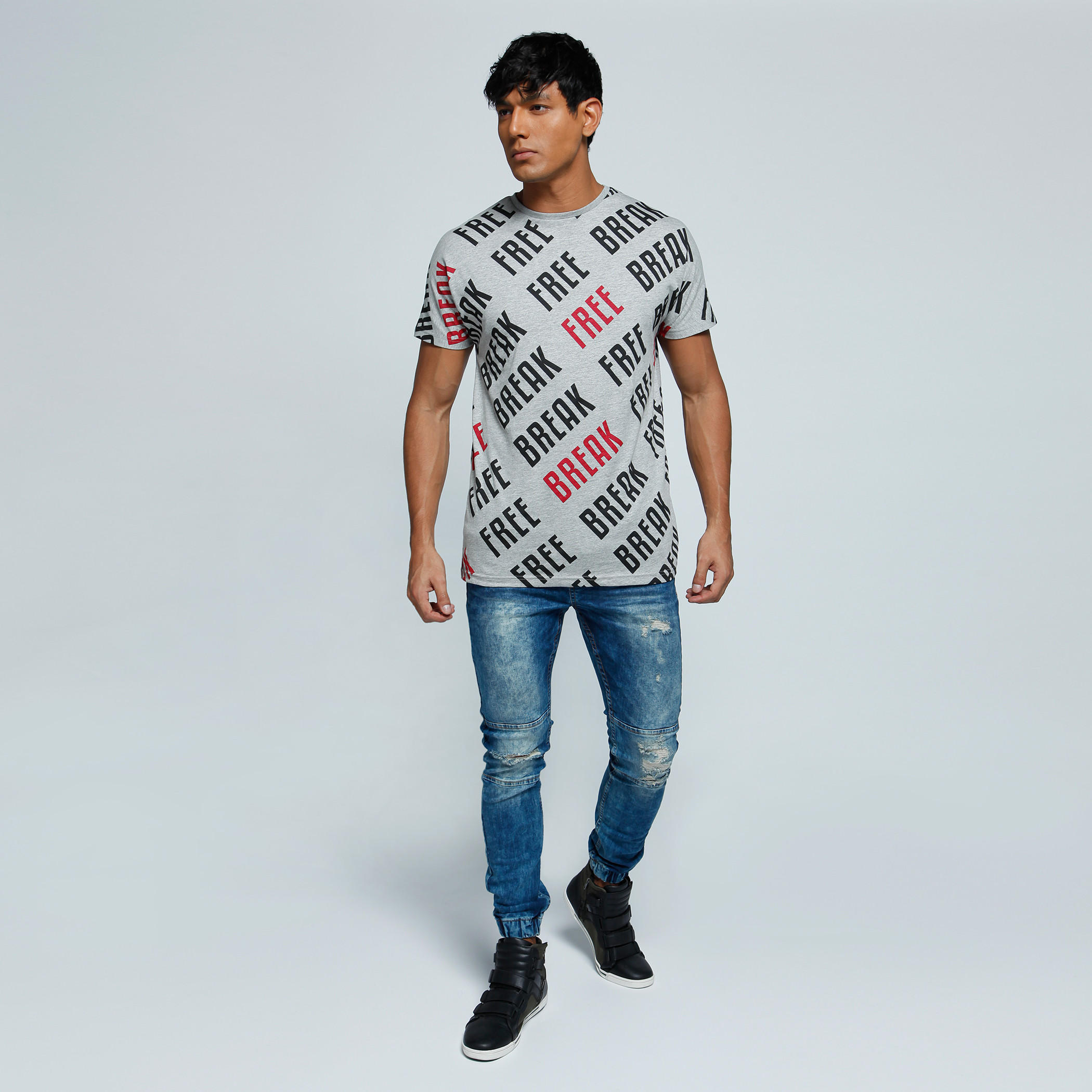 Printed T-Shirt with Crew Neck and Short Sleeves-men-clothing-tshirtsandpolos-tshirts-image-5