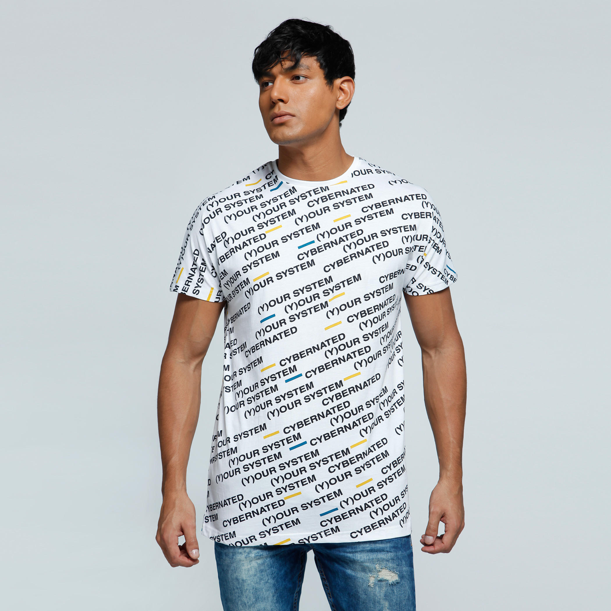 Printed T-Shirt with Crew Neck and Short Sleeves-men-clothing-tshirtsandpolos-tshirts-image-5