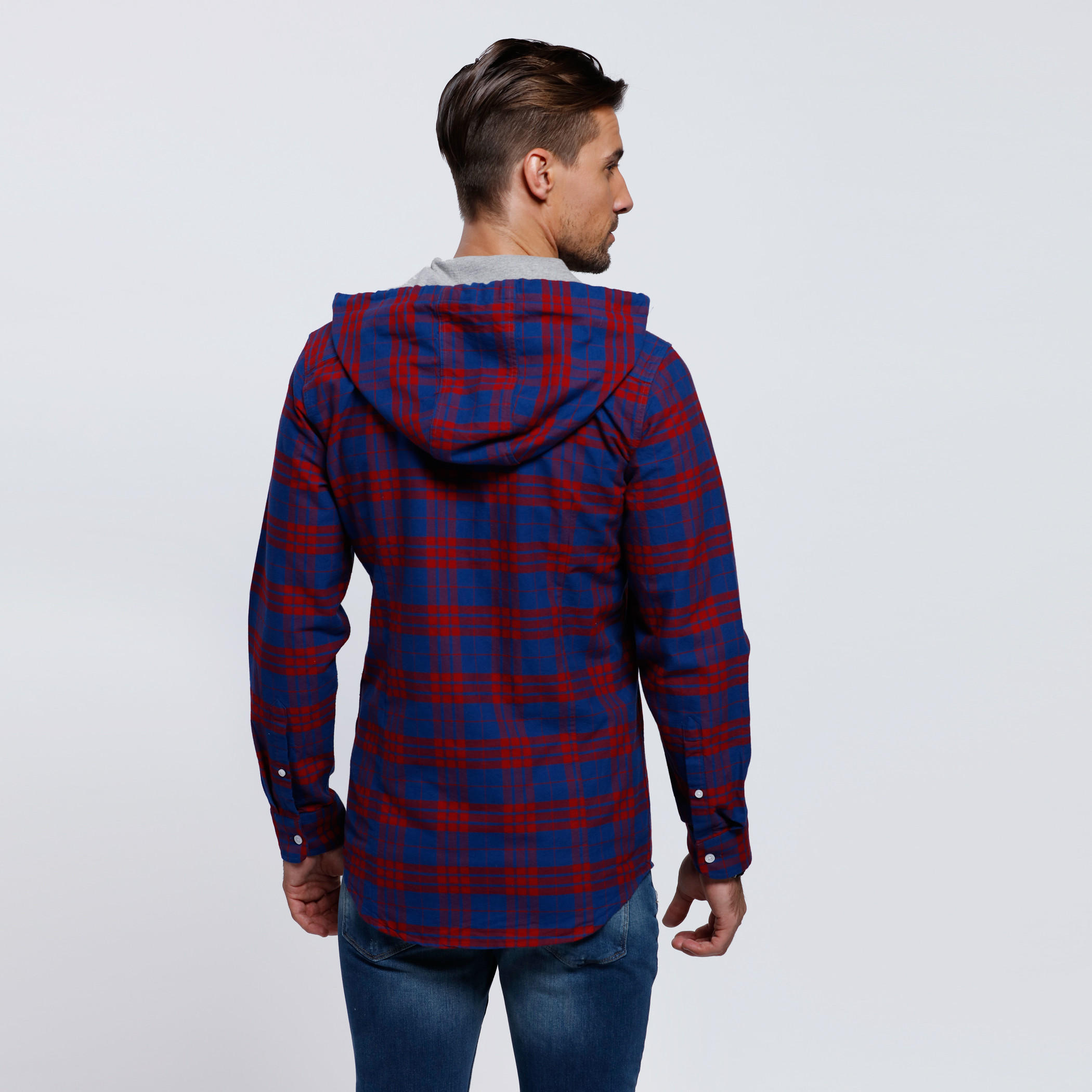 Chequered Long Sleeves Shirt with Hood-men-clothing-shirts-image-2