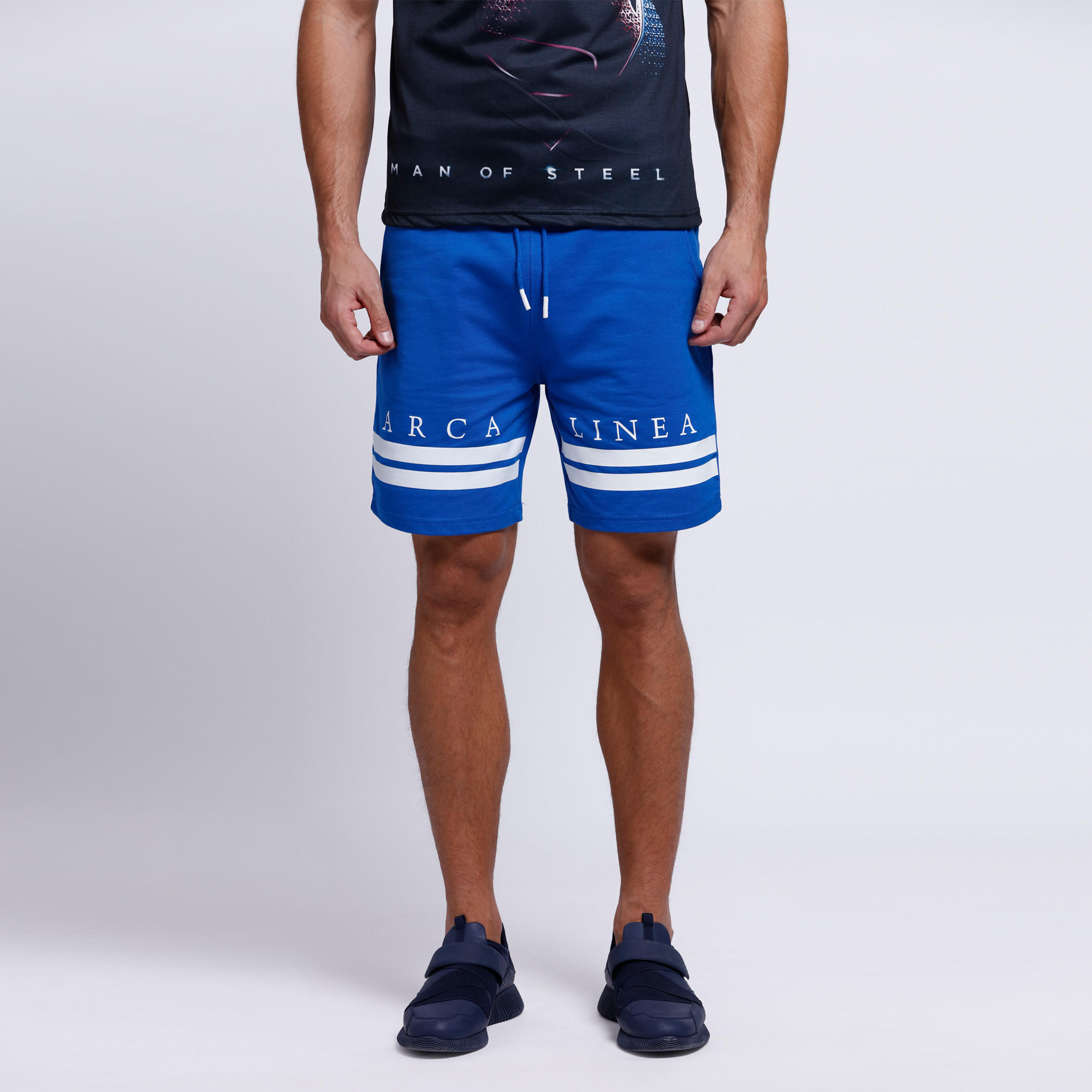 Printed Shorts with Elasticised Waistband and Drawstring-men-clothing-bottoms-shorts-image-1