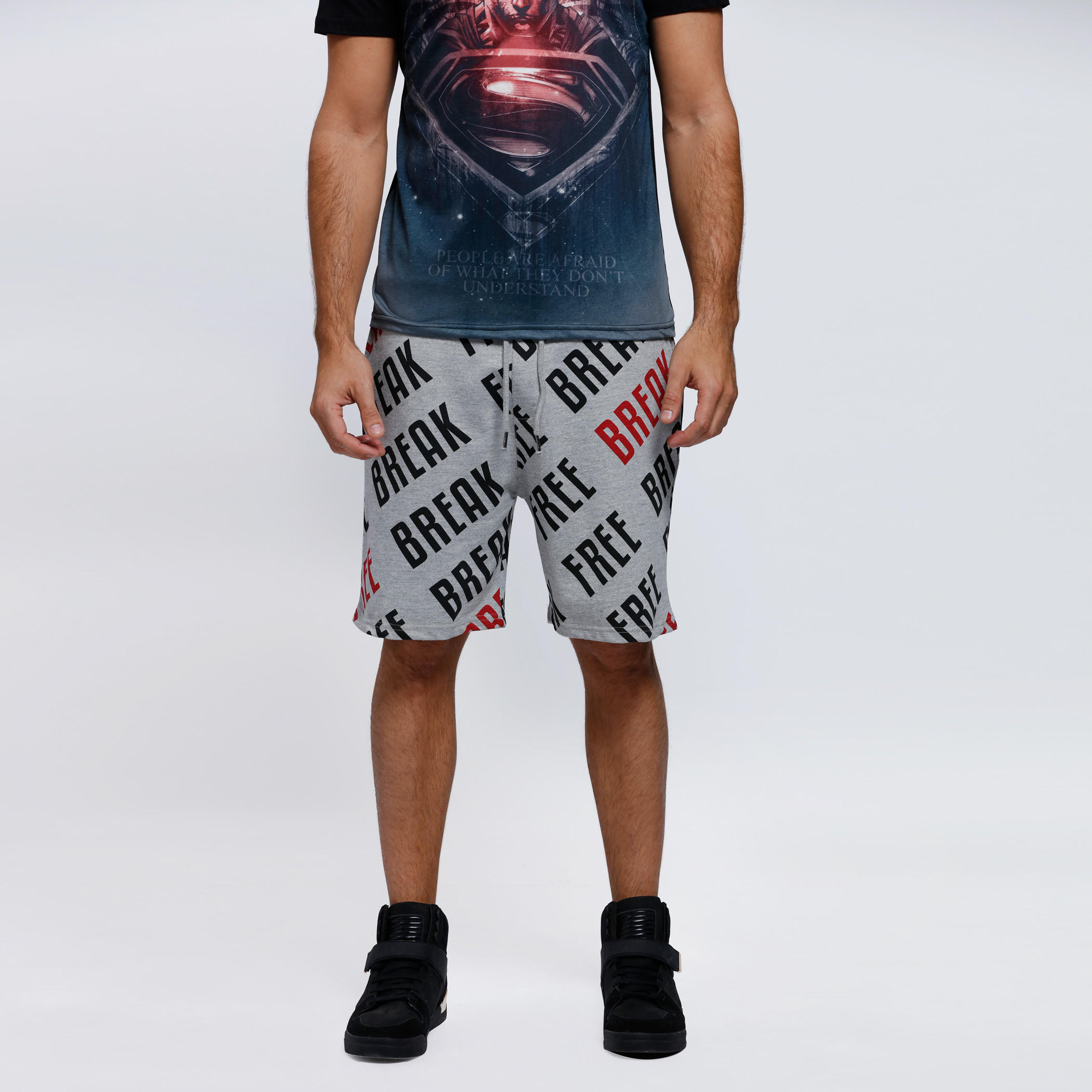 Printed Knee-Length Shorts with Elasticised Waistband-men-clothing-bottoms-shorts-image-1