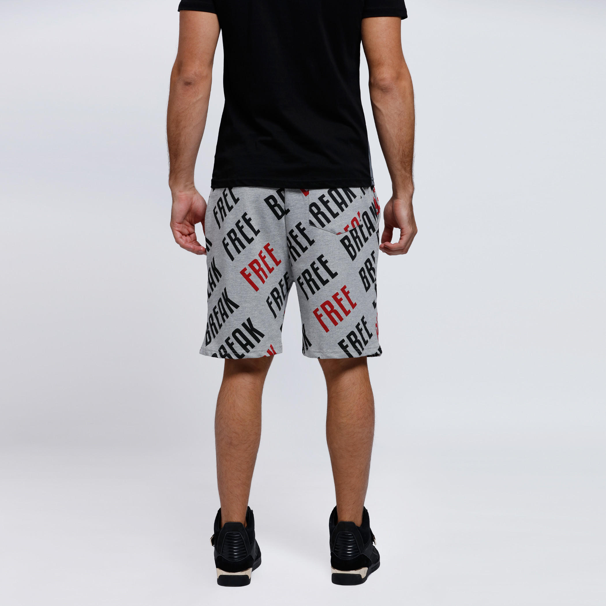 Printed Knee-Length Shorts with Elasticised Waistband-men-clothing-bottoms-shorts-image-2