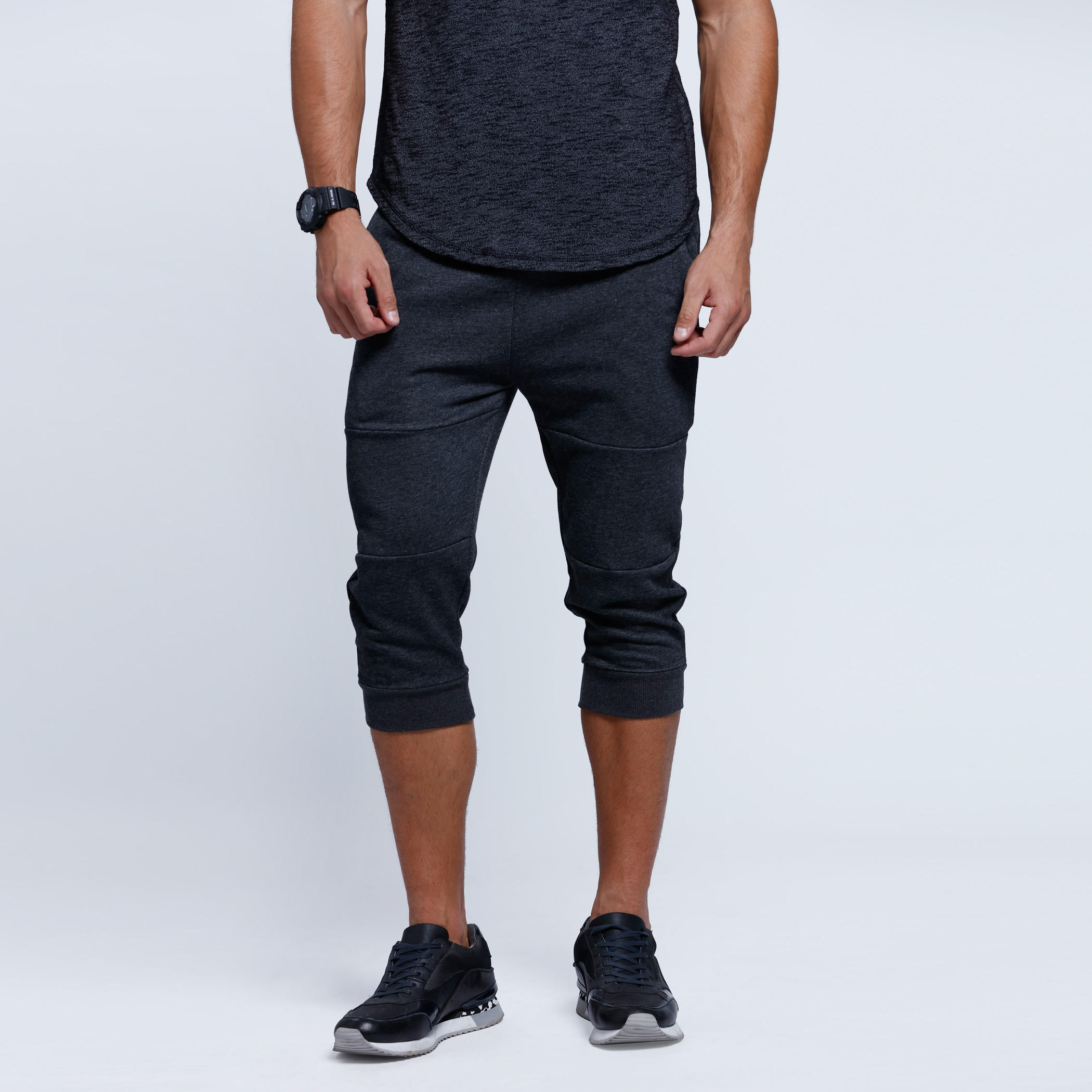 Solid Three Fourth Knit Short-men-clothing-bottoms-shorts-image-1