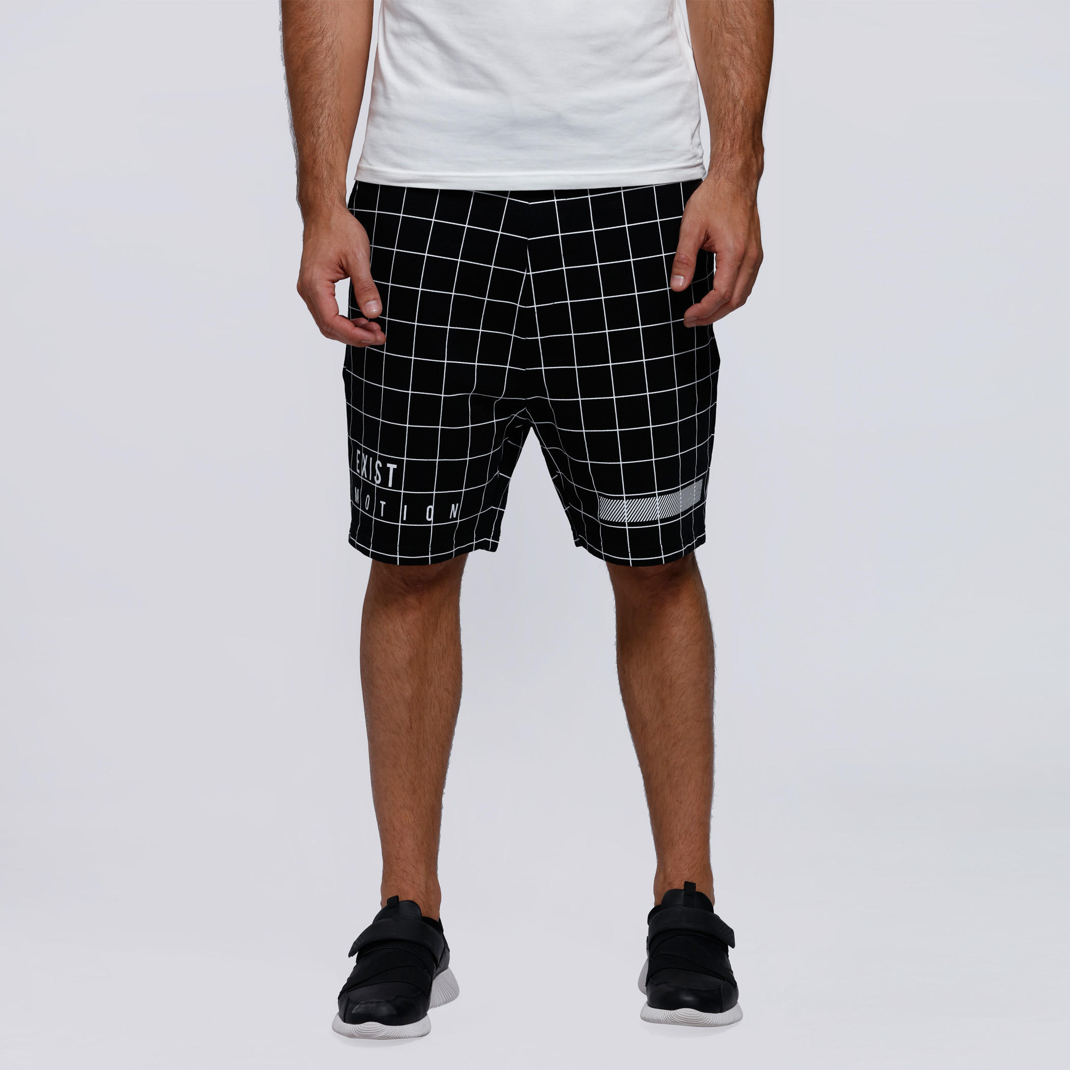 Printed Knee-Length Shorts with Elasticised Waistband-men-clothing-bottoms-shorts-image-1