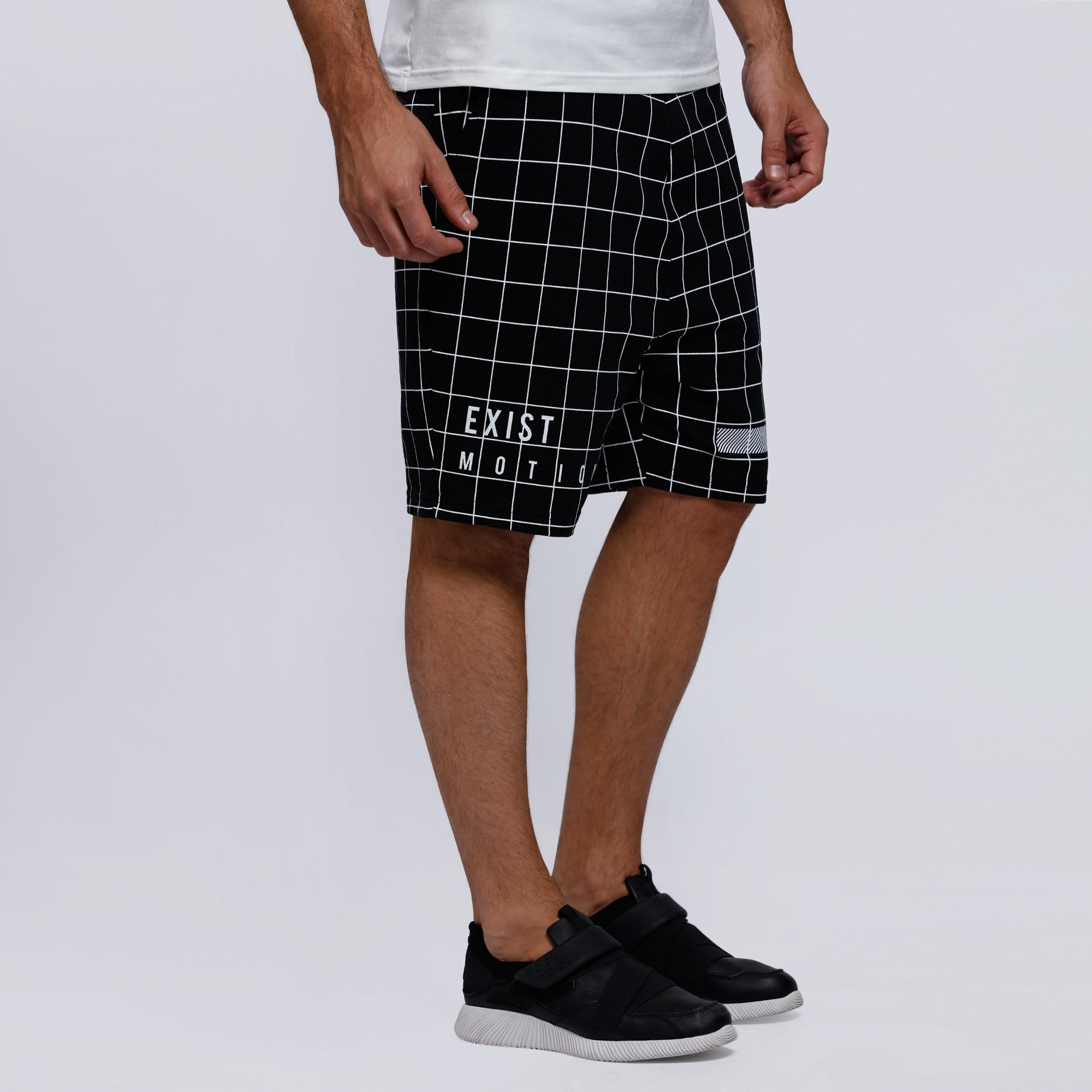 Printed Knee-Length Shorts with Elasticised Waistband-men-clothing-bottoms-shorts-image-3