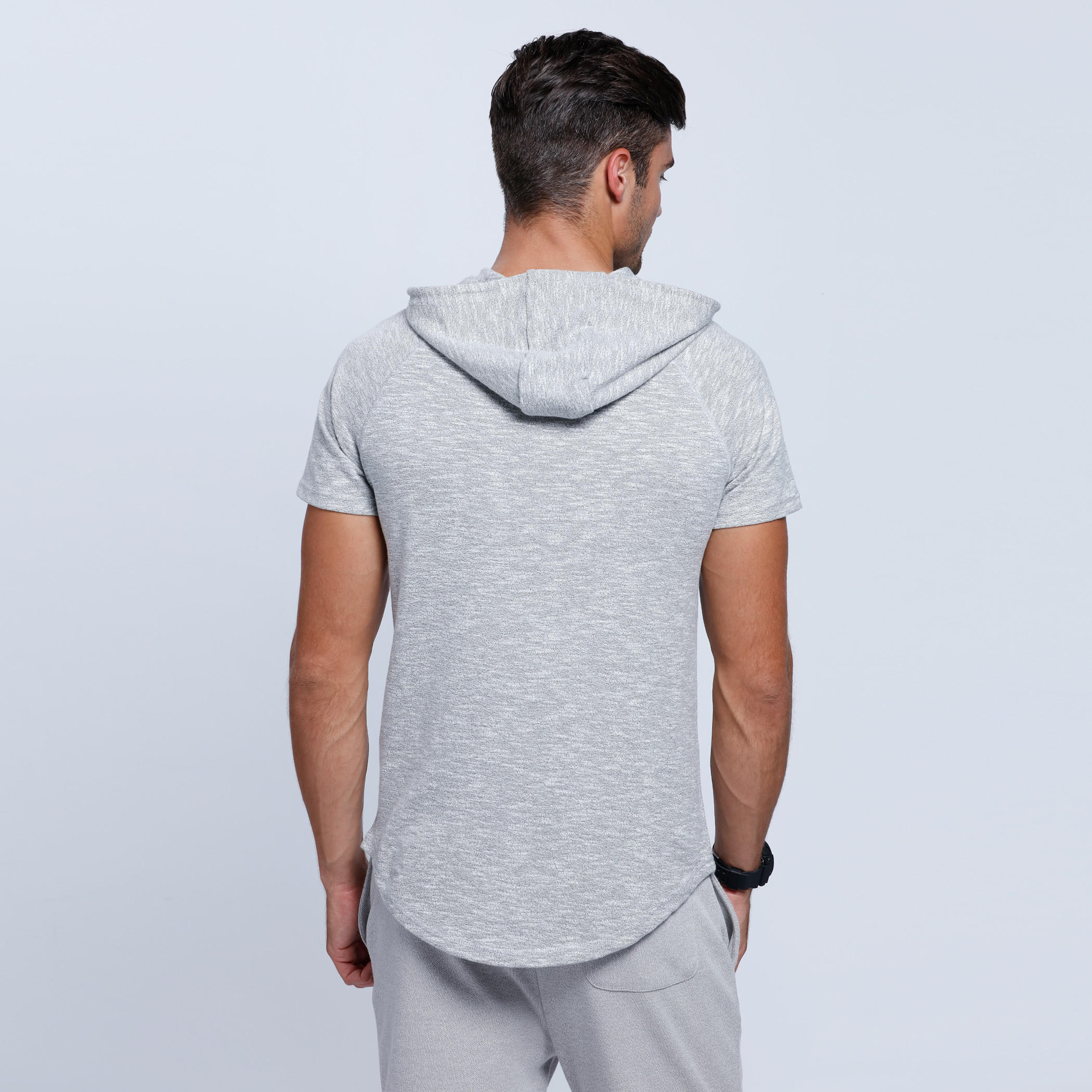 Hooded T-Shirt with Short Sleeves-men-clothing-tshirtsandpolos-tshirts-image-7