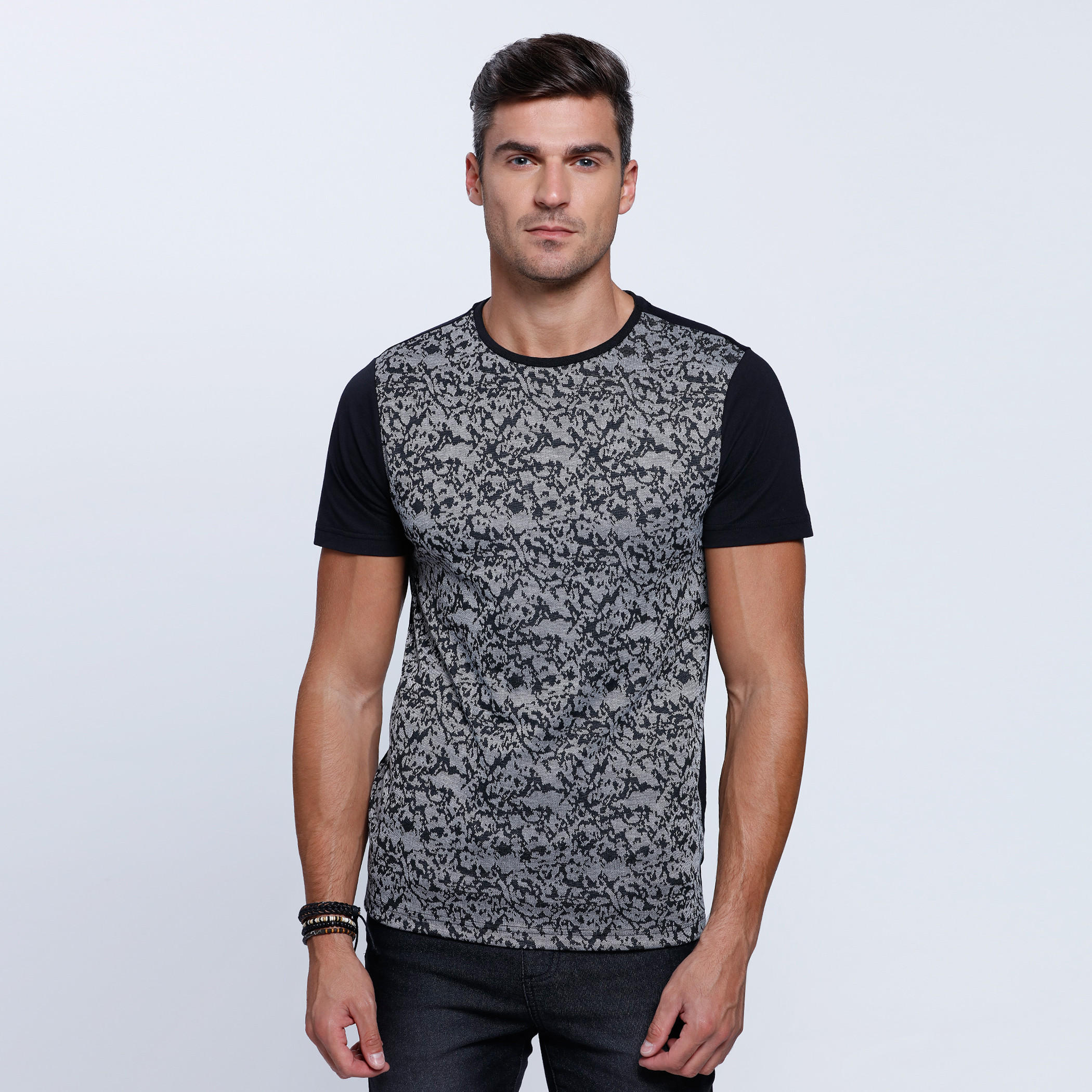 Printed Short Sleeves T-Shirt with Crew Neckline-men-clothing-tshirtsandpolos-tshirts-image-1