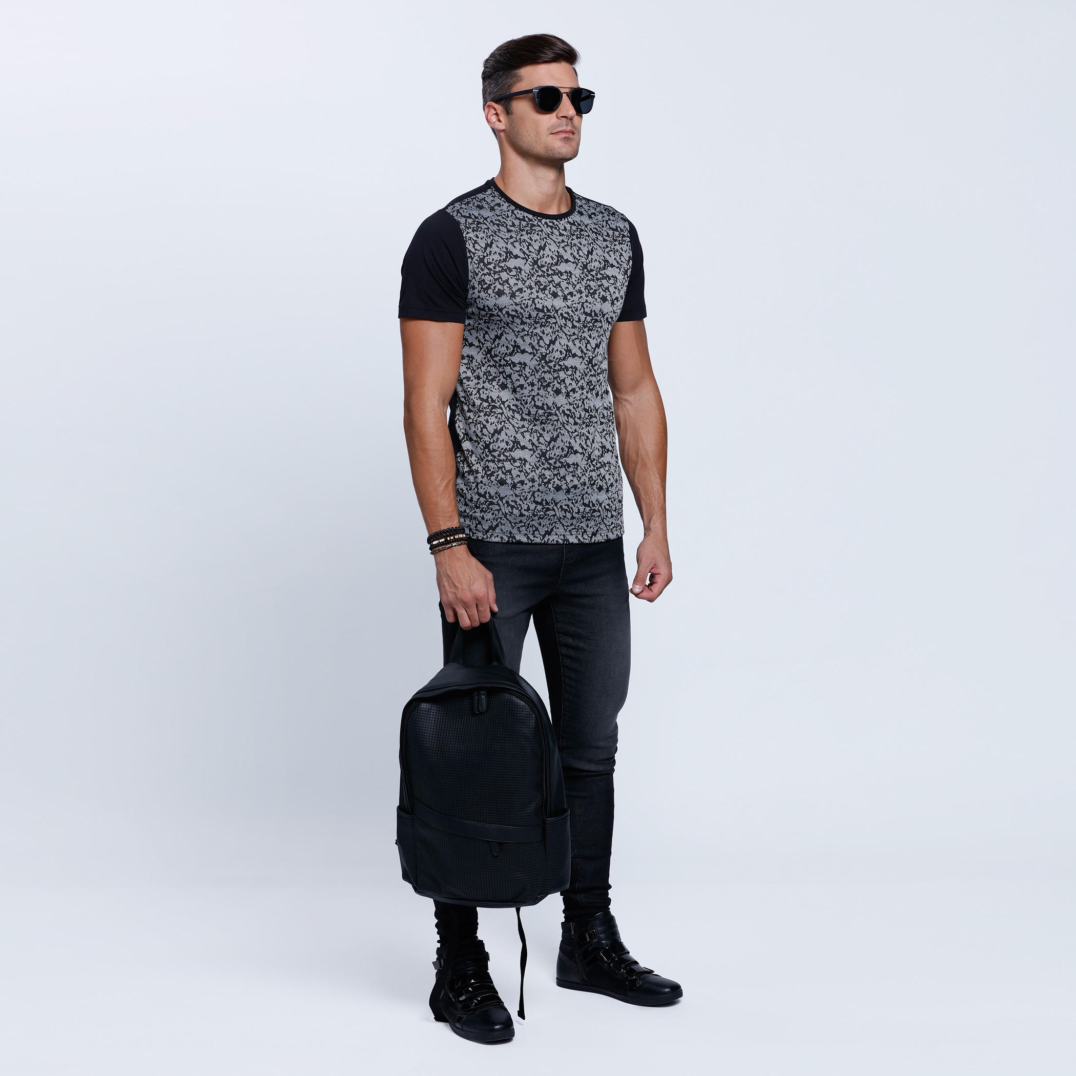 Printed Short Sleeves T-Shirt with Crew Neckline-men-clothing-tshirtsandpolos-tshirts-image-1