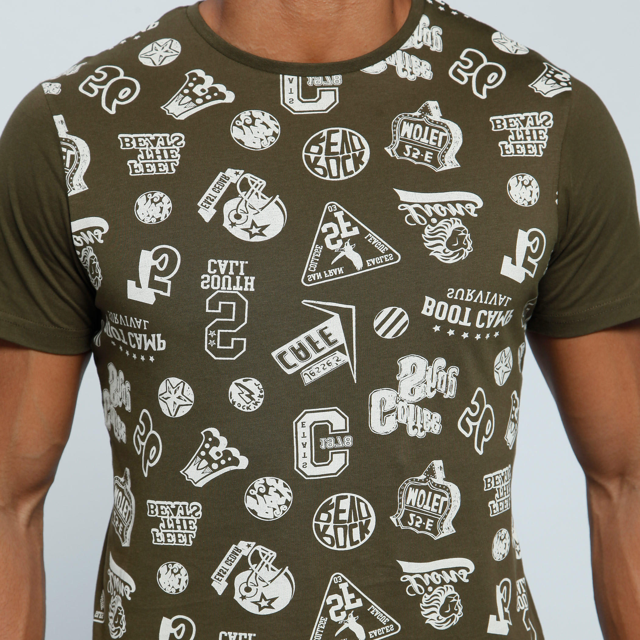 Graphic Print T-Shirt with Crew Neck and Short Sleeves-men-clothing-tshirtsandpolos-tshirts-image-4