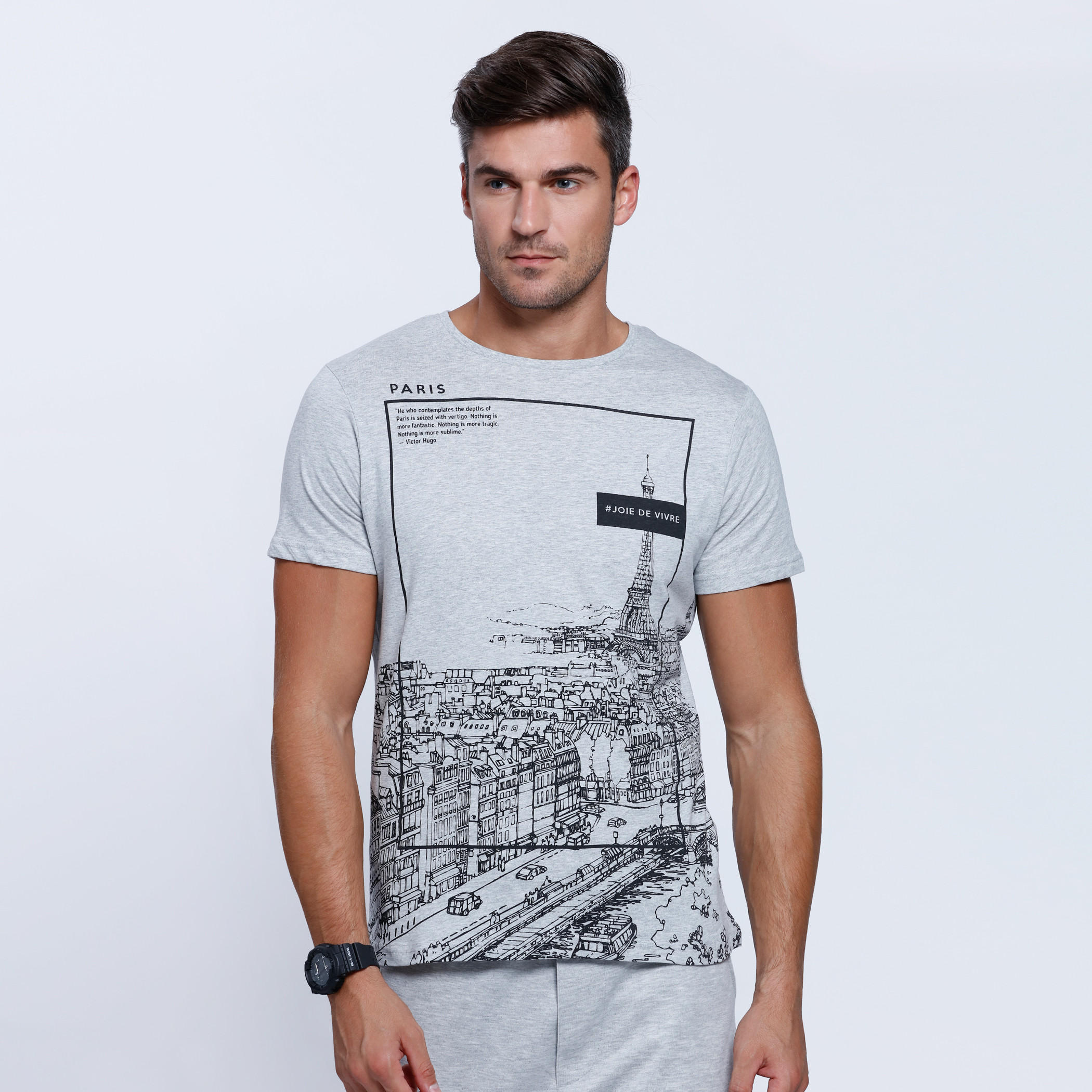 Printed Short Sleeves T-Shirt with Crew Neck-men-clothing-tshirtsandpolos-tshirts-image-1