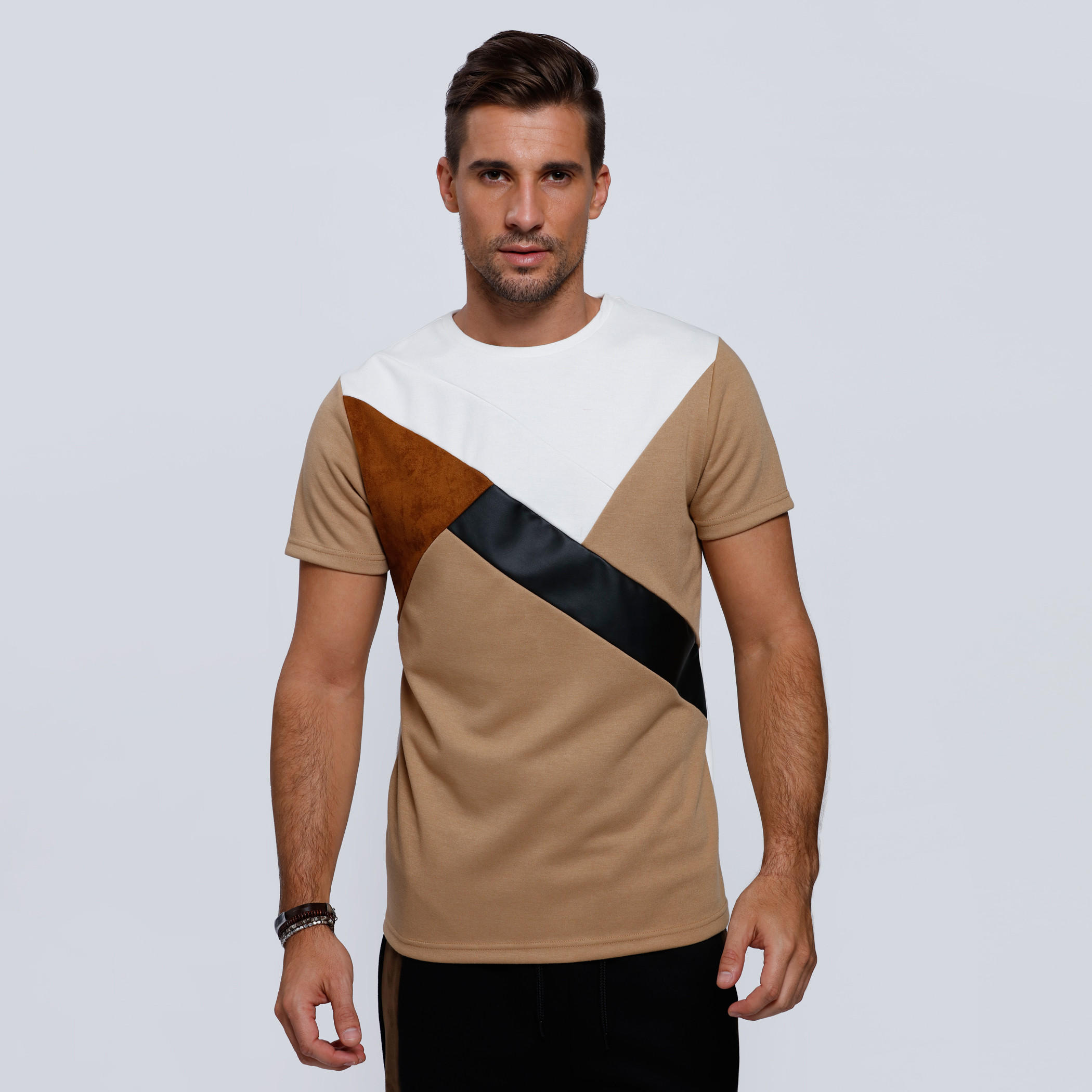Printed Short Sleeves T-Shirt with Round Neckline-men-clothing-tshirtsandpolos-tshirts-image-1