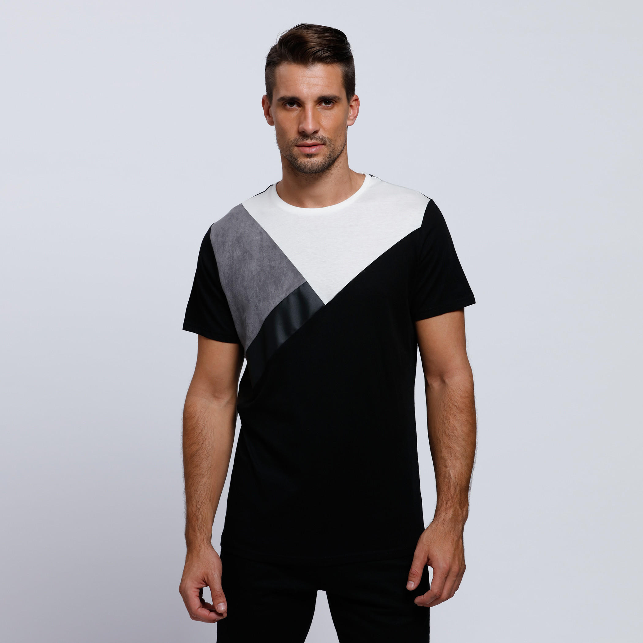 Printed Short Sleeves T-Shirt with Round Neckline-men-clothing-tshirtsandpolos-tshirts-image-1