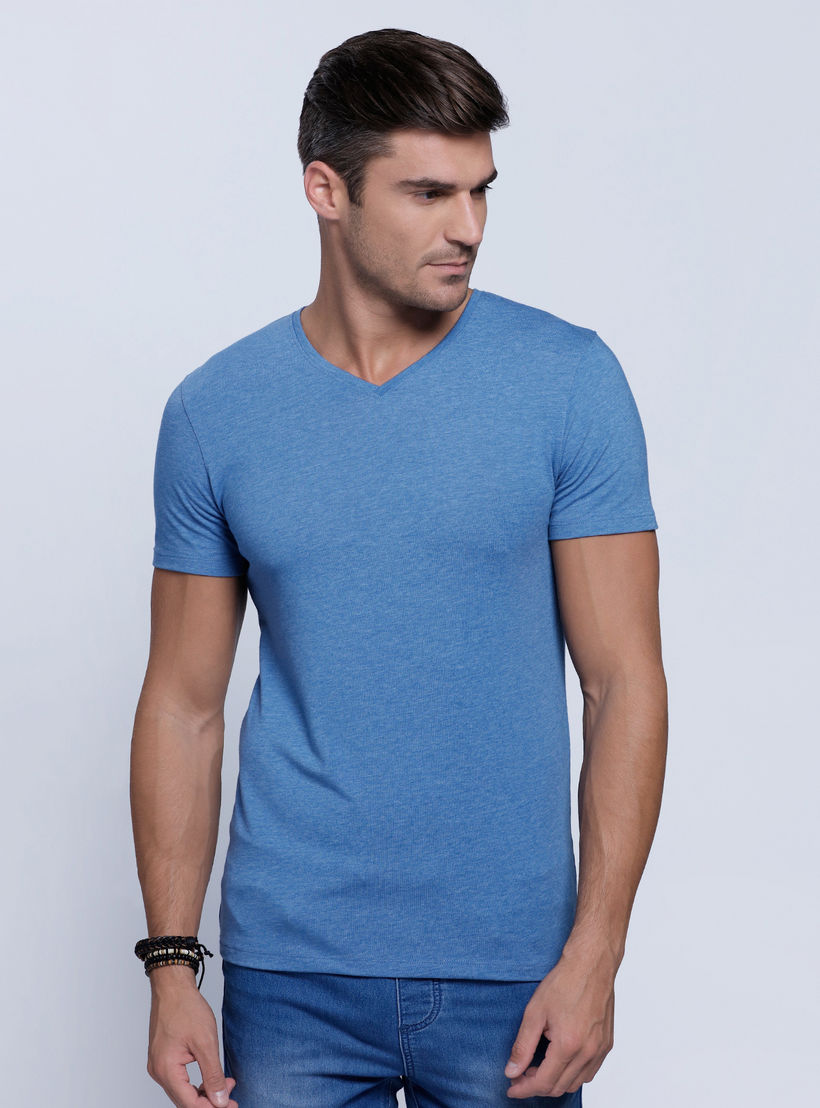 V-Neck T-Shirt with Short Sleeves-men-clothing-tshirtsandpolos-tshirts-image-1