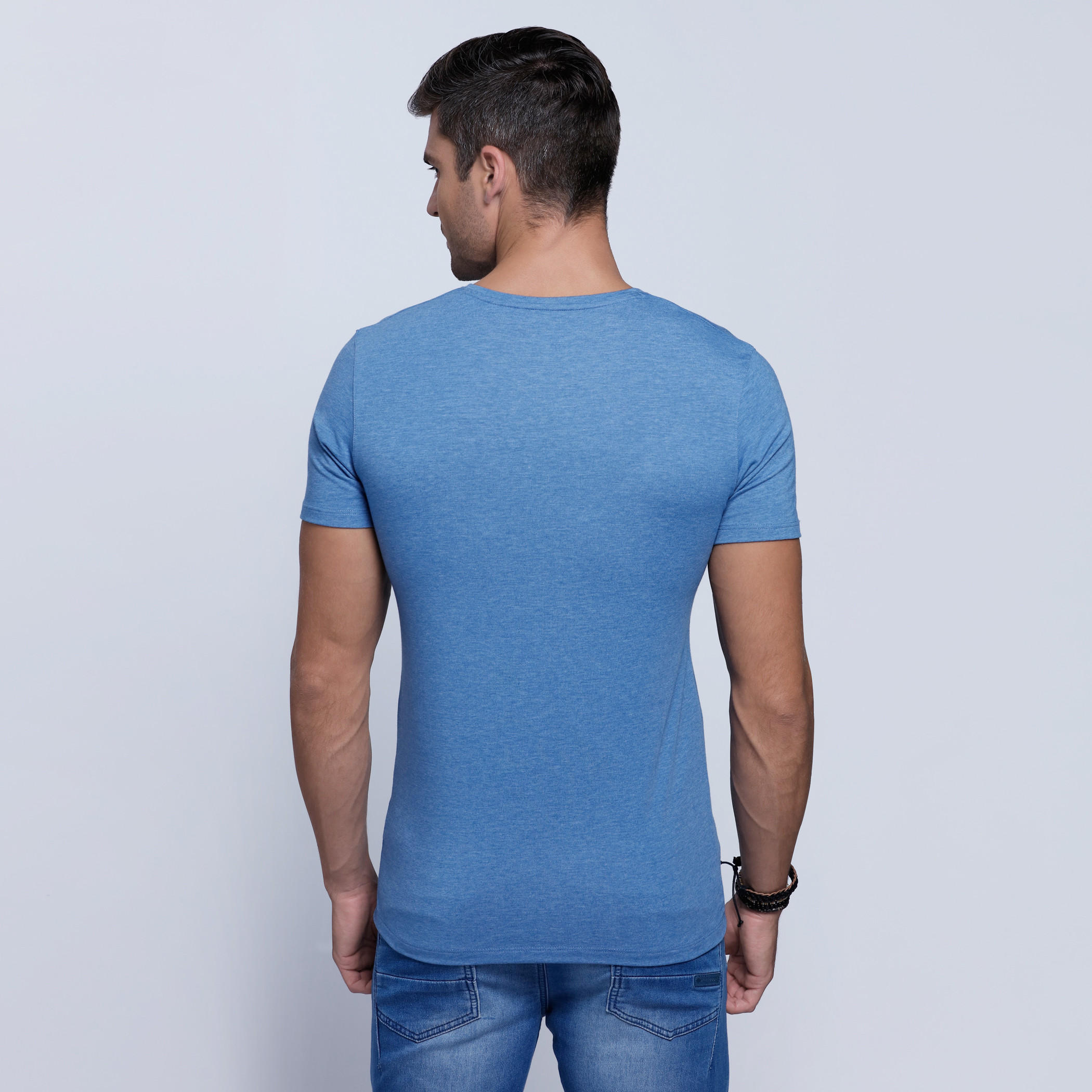 V-Neck T-Shirt with Short Sleeves-men-clothing-tshirtsandpolos-tshirts-image-2