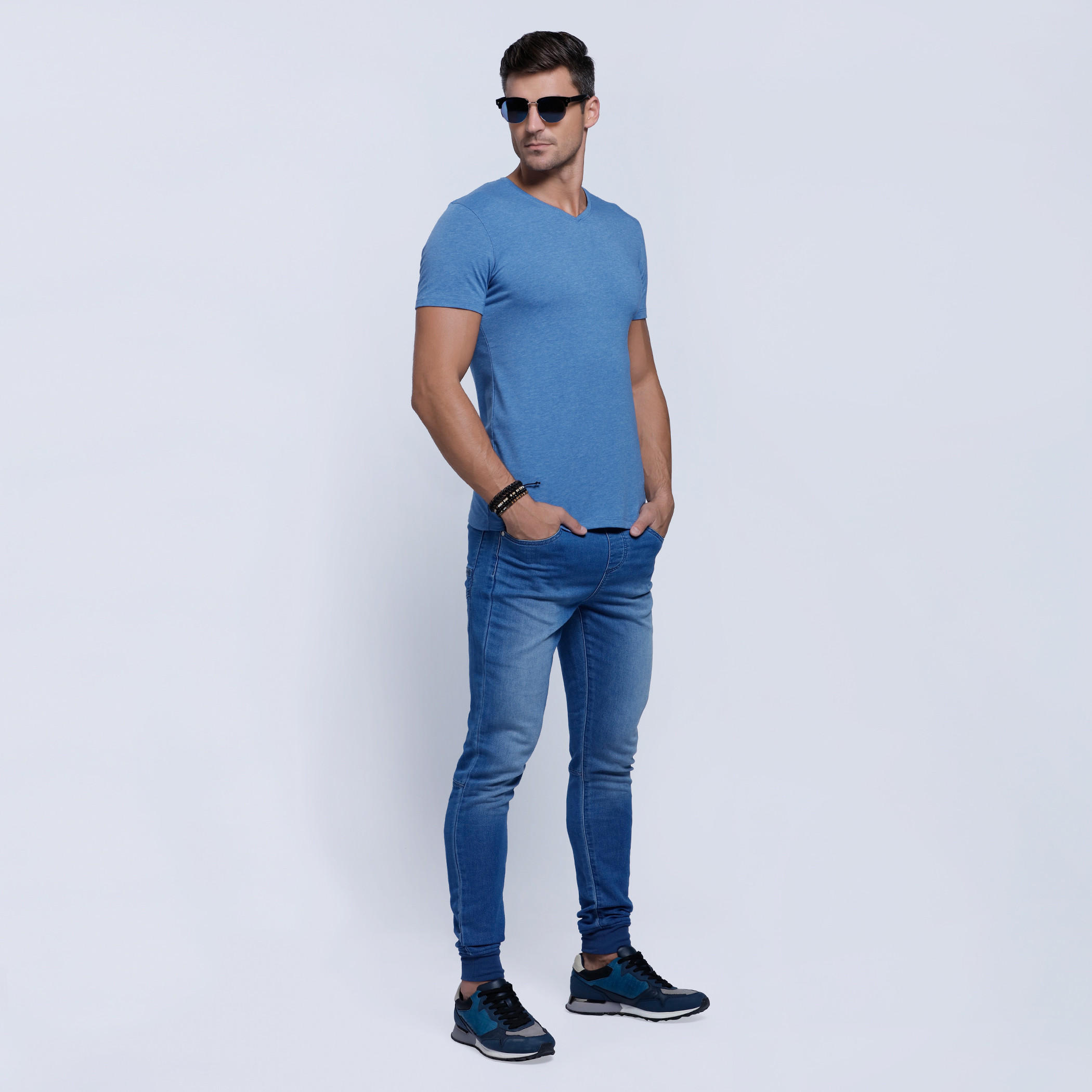 V-Neck T-Shirt with Short Sleeves-men-clothing-tshirtsandpolos-tshirts-image-5