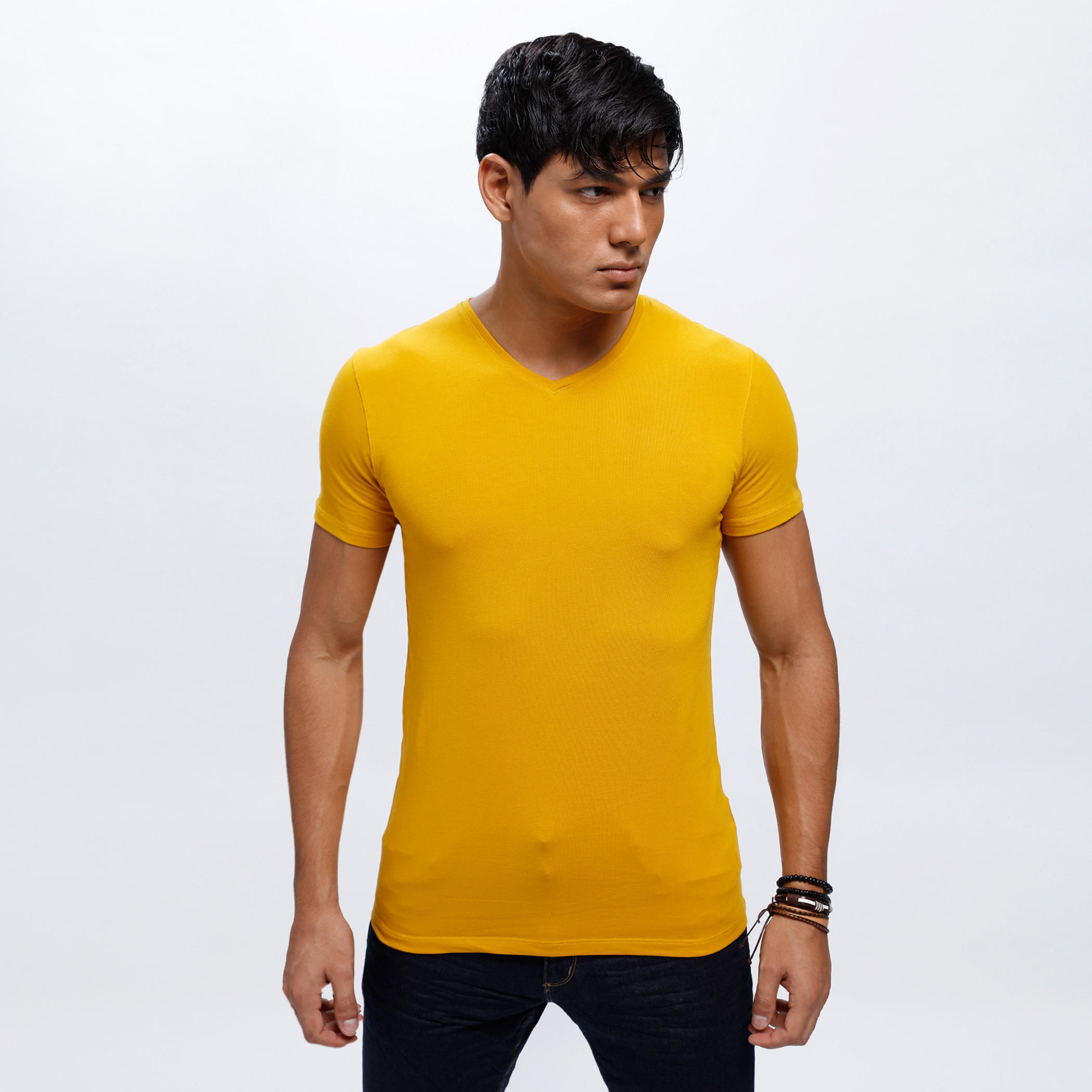 V-Neck T-Shirt with Short Sleeves-men-clothing-tshirtsandpolos-tshirts-image-1