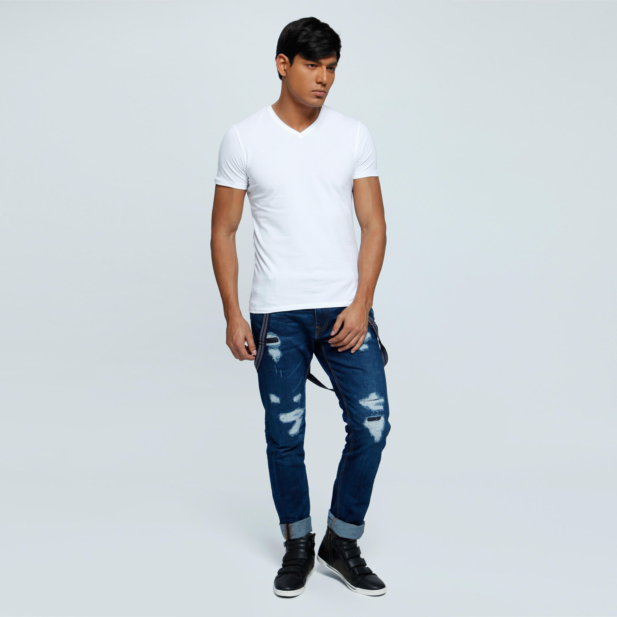 V-Neck T-Shirt with Short Sleeves-men-clothing-tshirtsandpolos-tshirts-image-5