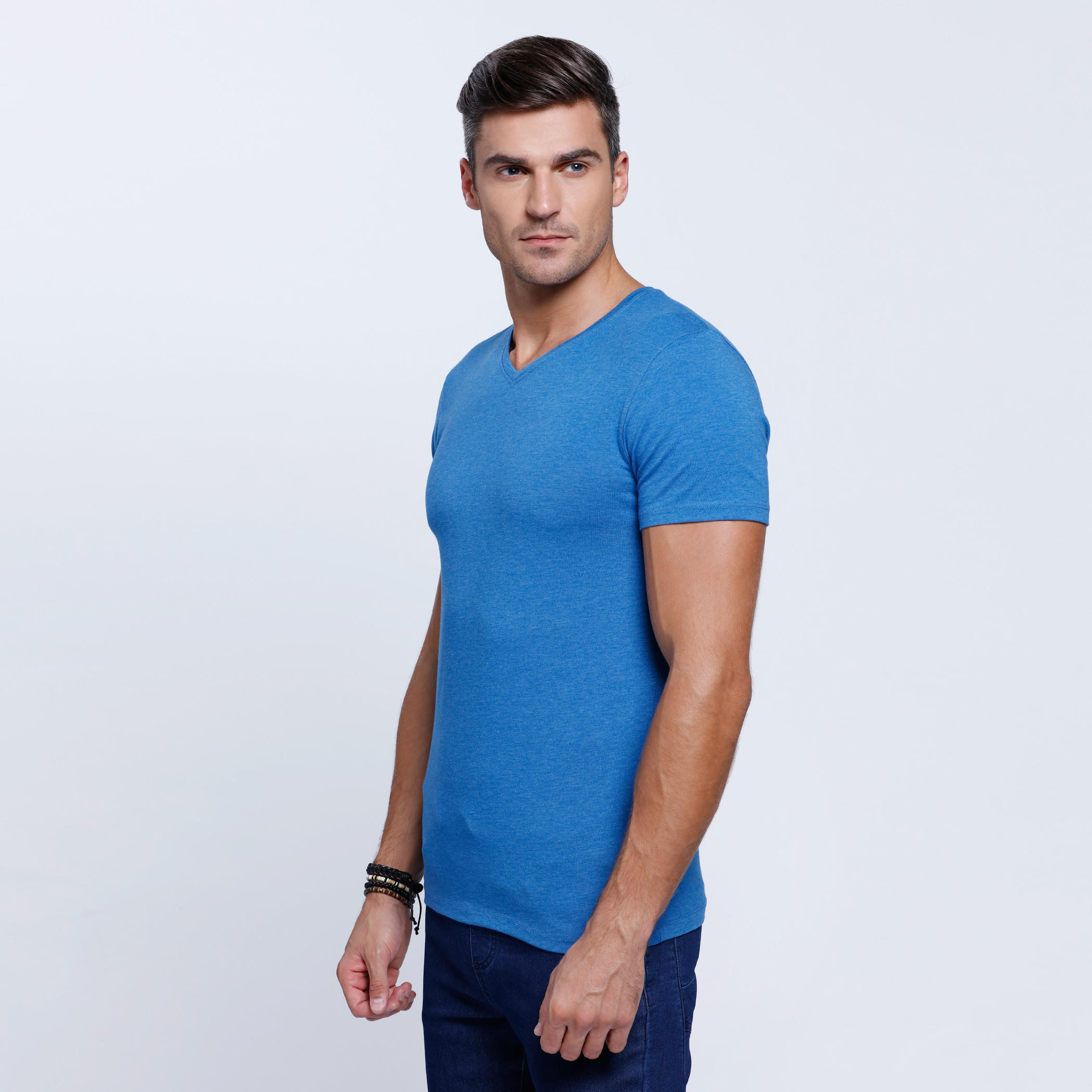 Short Sleeves T-Shirt with V-Neckline-men-clothing-tshirtsandpolos-tshirts-image-3